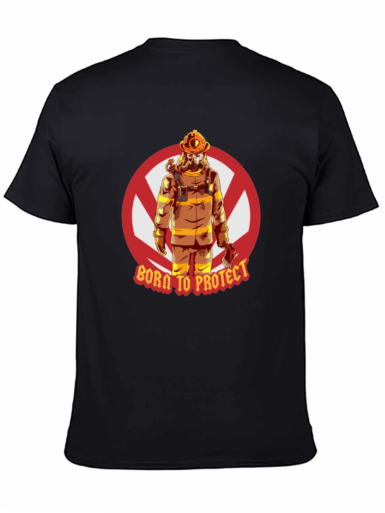 Born to Protect Firefighter Graphic T-Shirt
