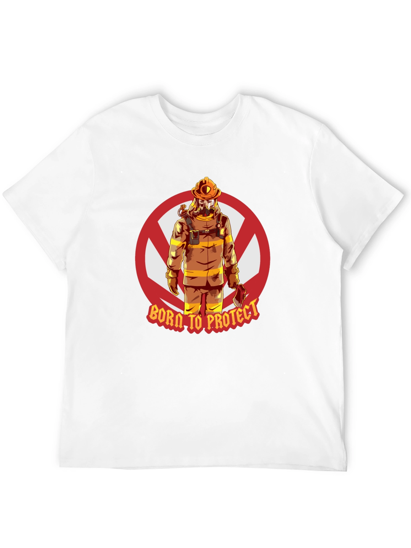 Born to Protect Firefighter Graphic T-Shirt