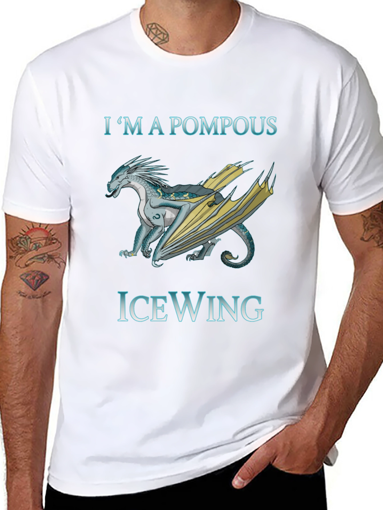 Pompous IceWing Dragon Graphic T-Shirt