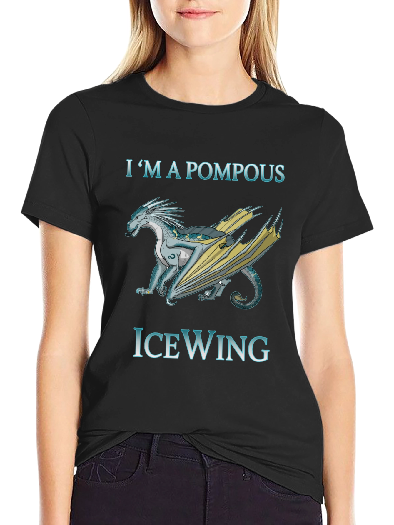 Pompous IceWing Dragon Graphic T-Shirt