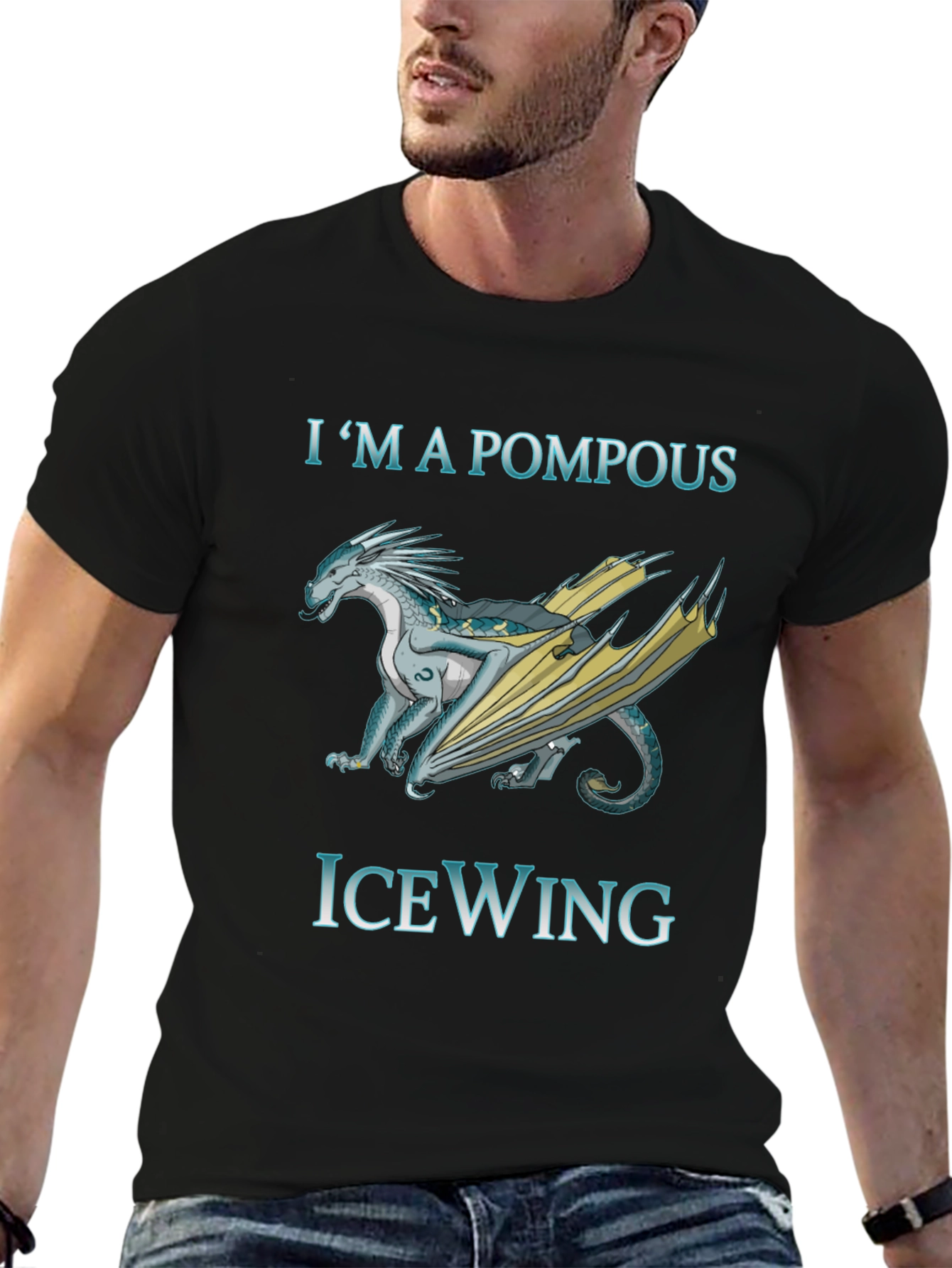 Pompous IceWing Dragon Graphic T-Shirt