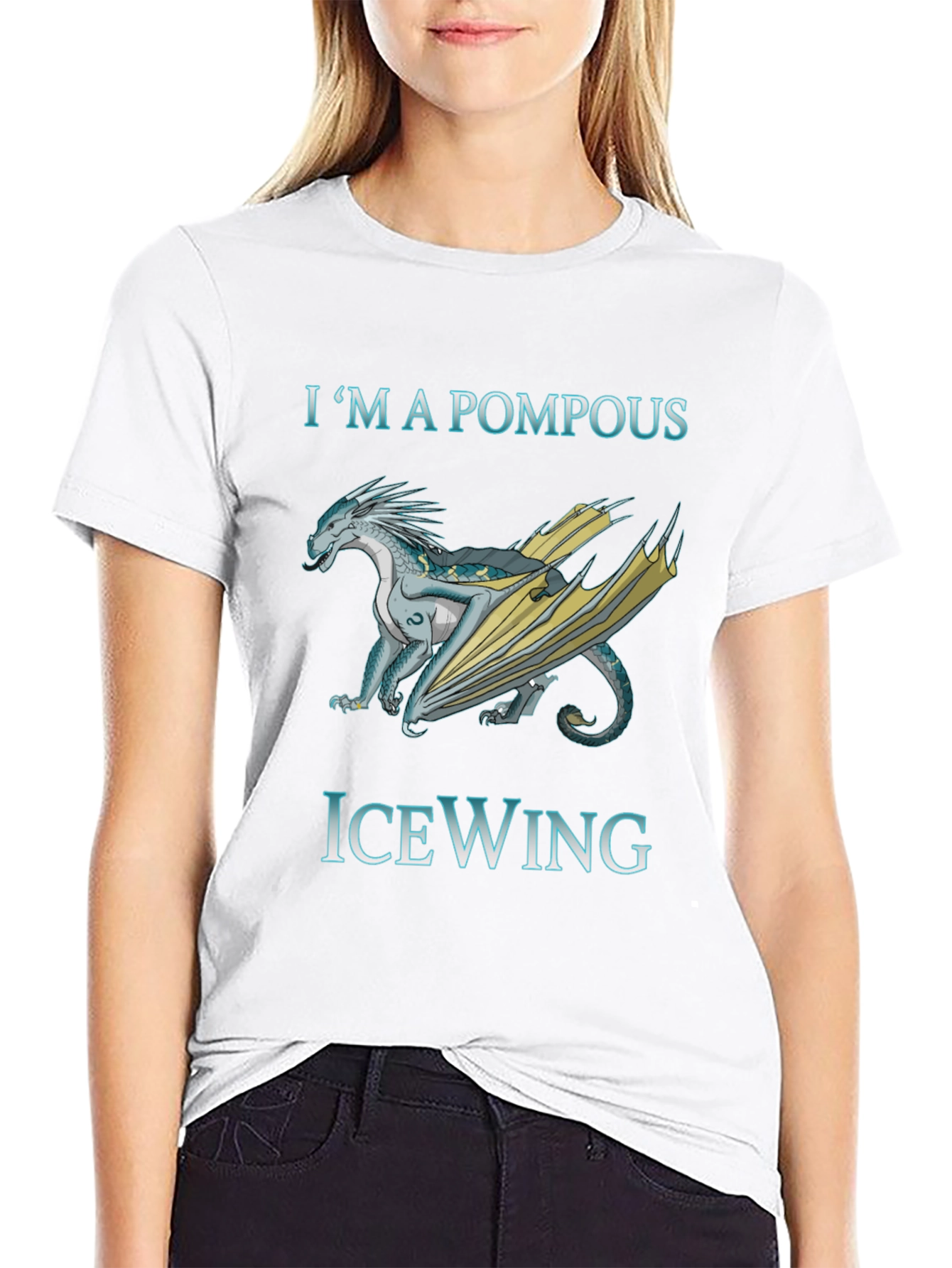 Pompous IceWing Dragon Graphic T-Shirt