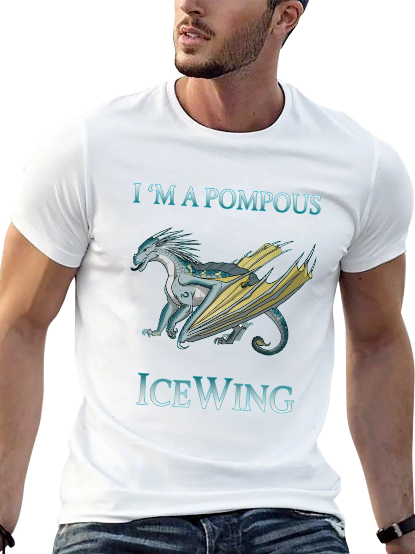 Pompous IceWing Dragon Graphic T-Shirt
