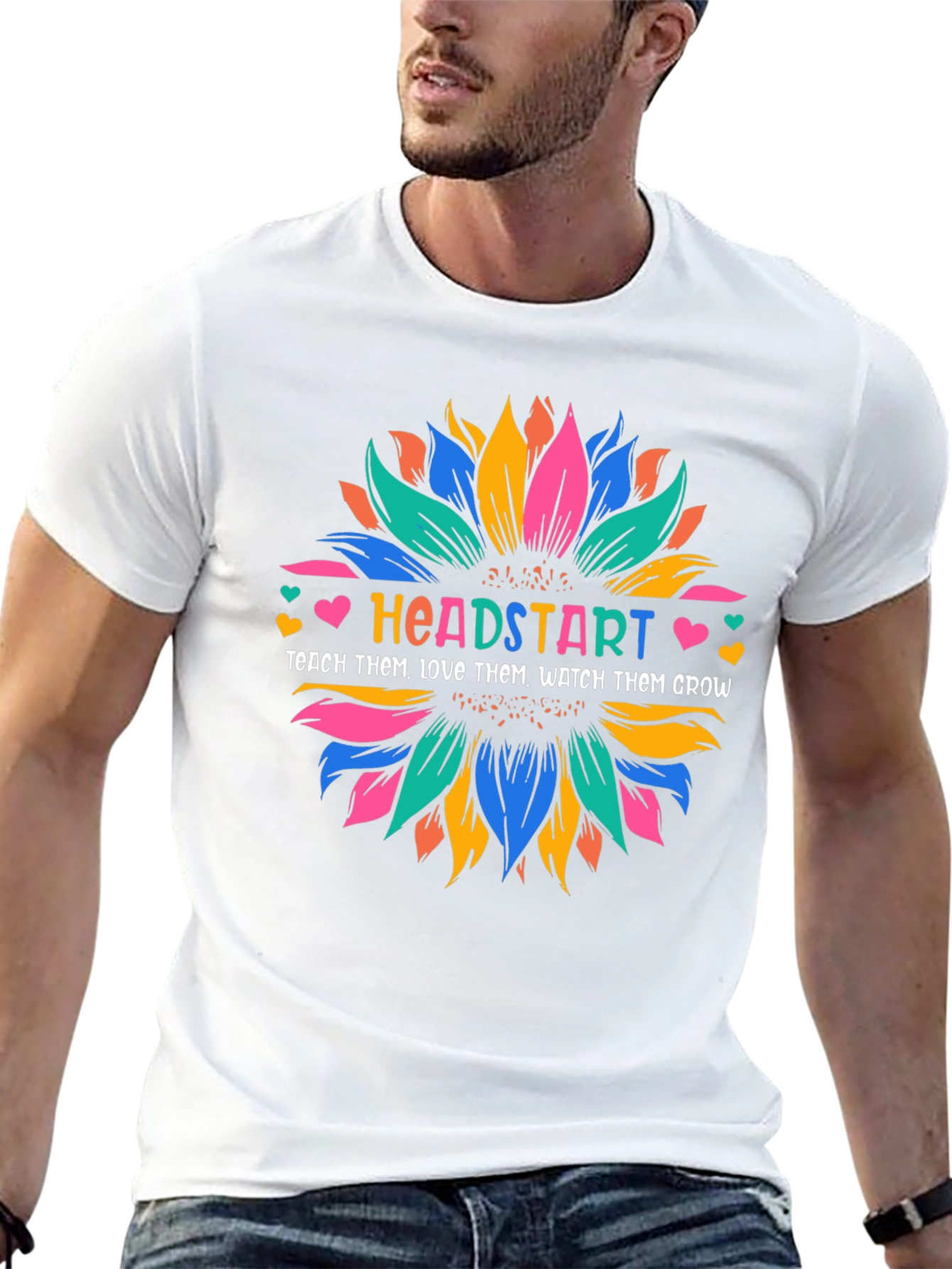 Headstart Teacher Sunflower Graphic T-Shirt