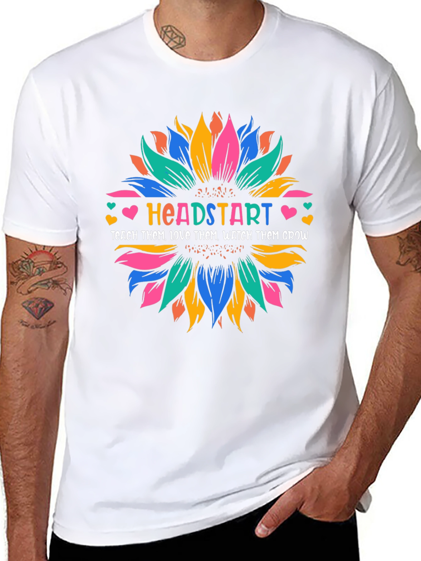 Headstart Teacher Sunflower Graphic T-Shirt