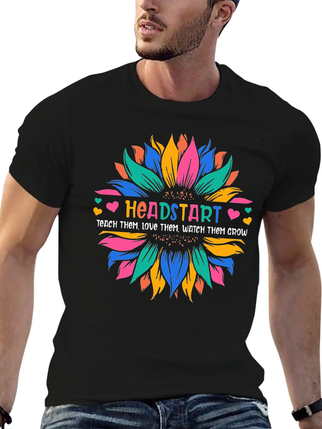 Headstart Teacher Sunflower Graphic T-Shirt