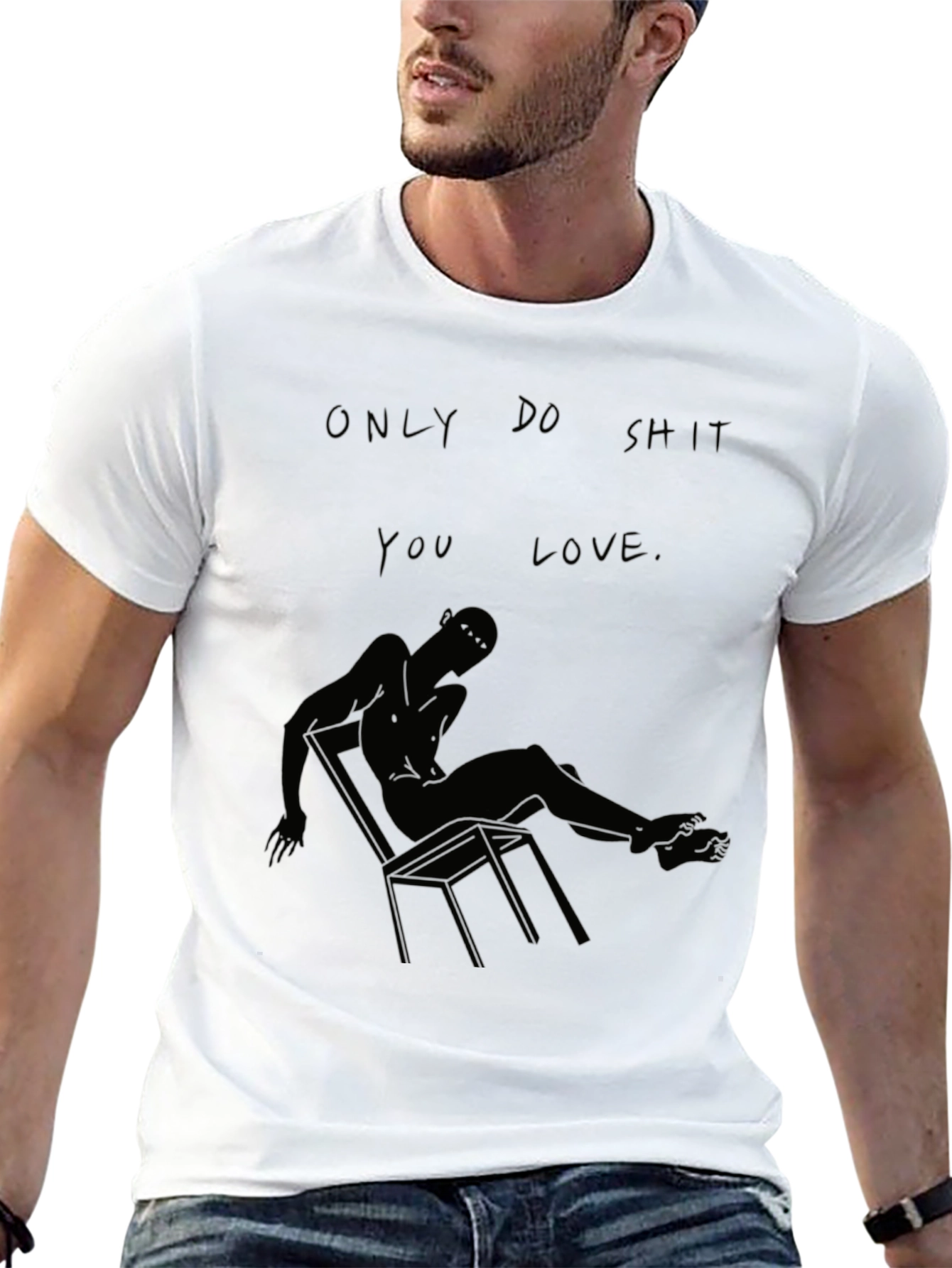 Only Do Shit You Love Black Graphic Tee