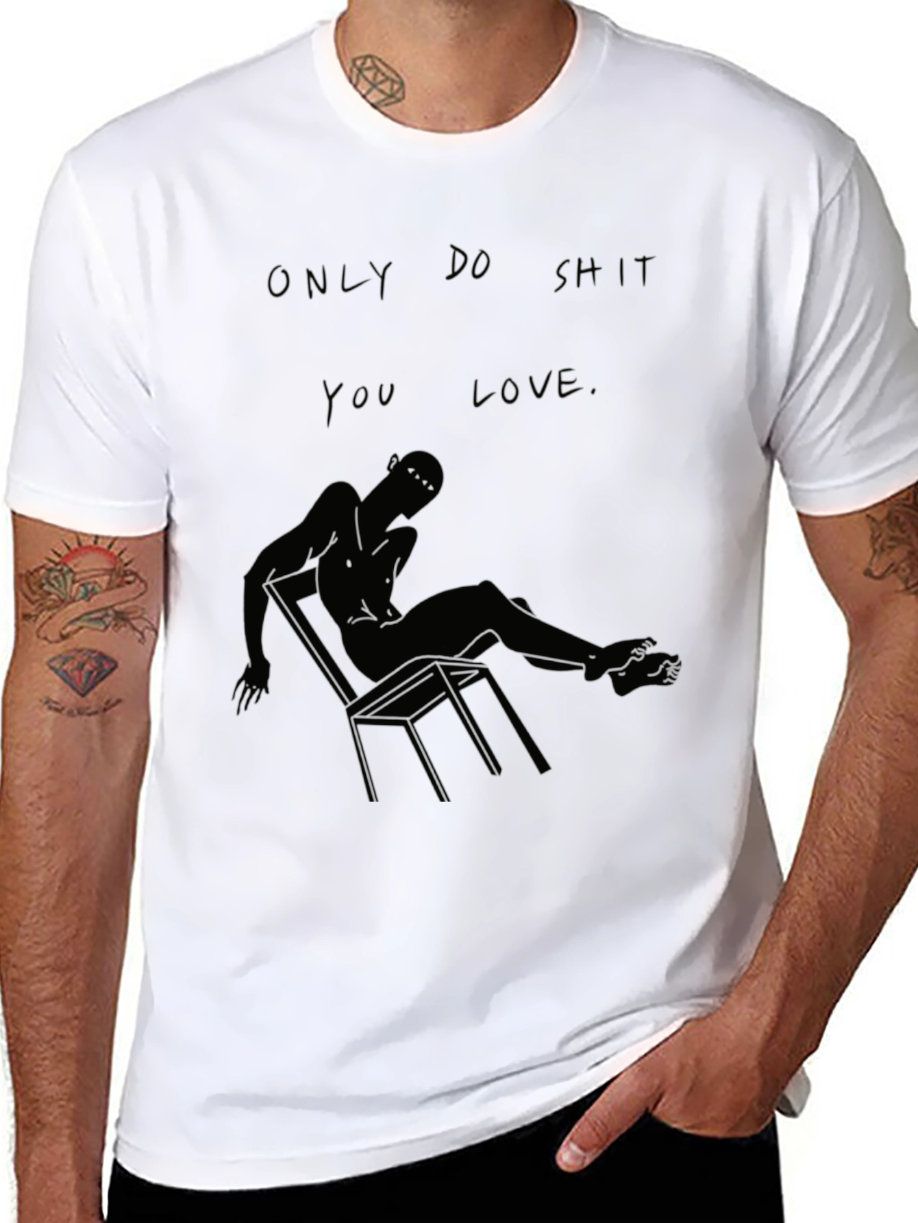 Only Do Shit You Love Black Graphic Tee