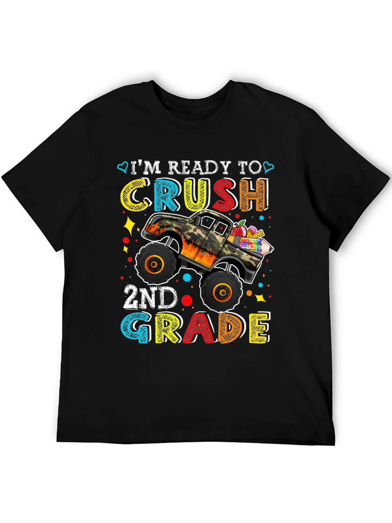 Ready to Crush 2nd Grade Monster Truck Tee