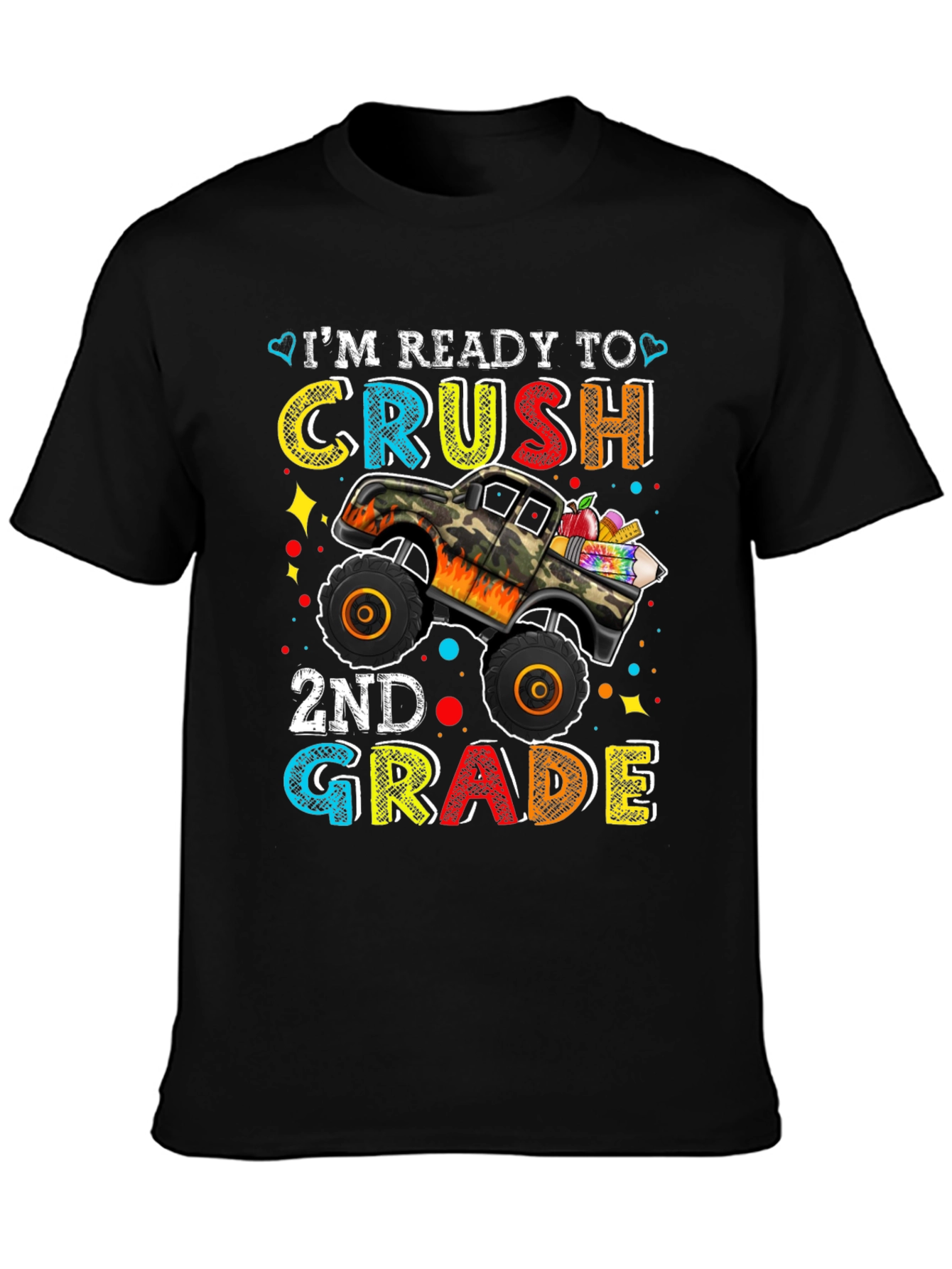 Ready to Crush 2nd Grade Monster Truck Tee