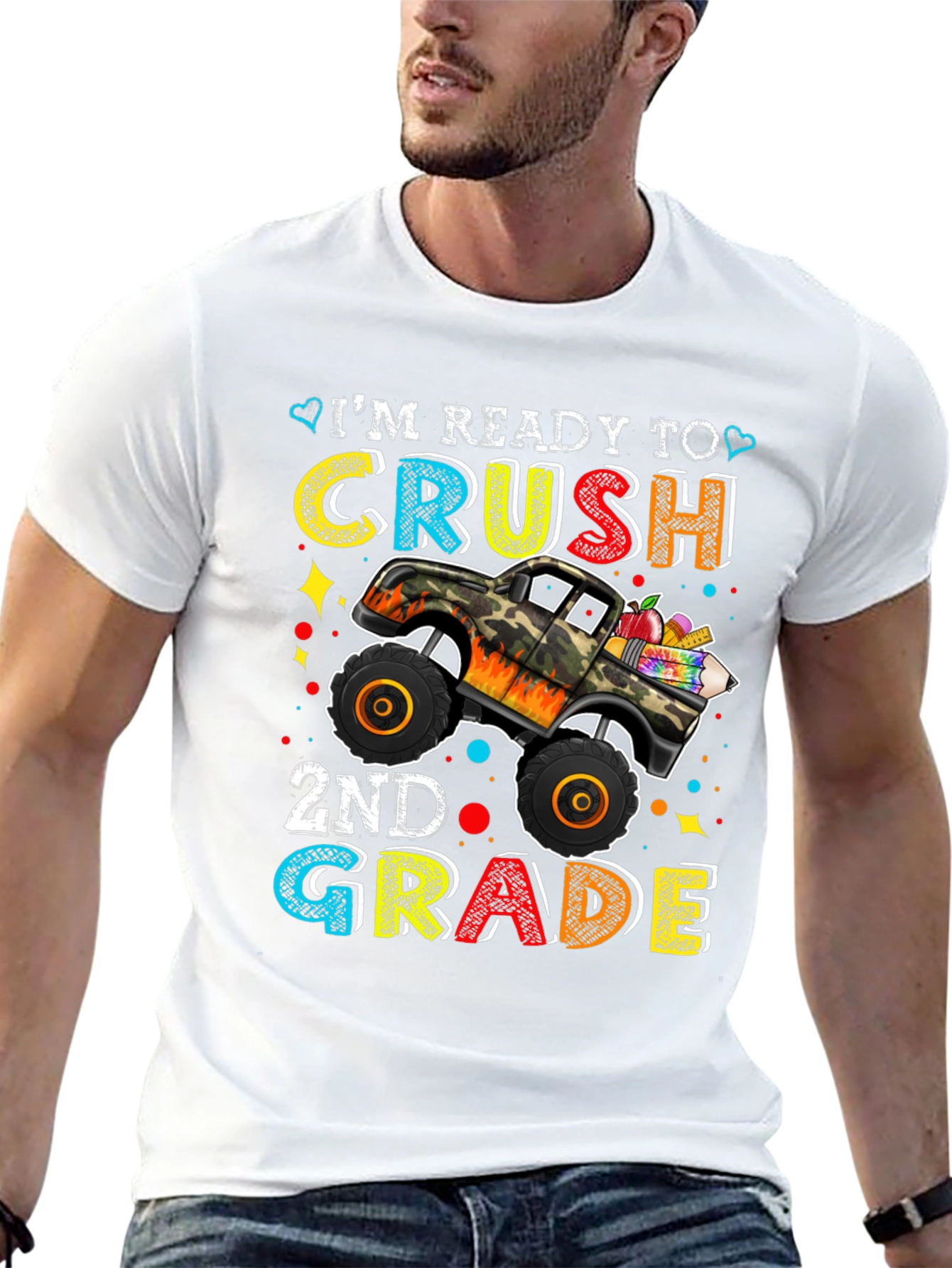 Ready to Crush 2nd Grade Monster Truck Tee