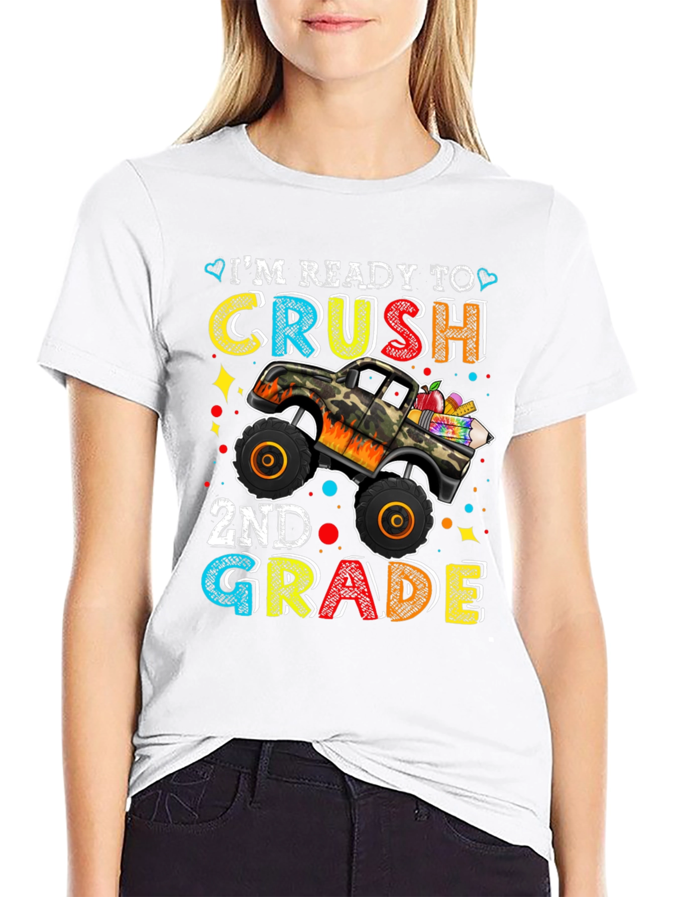 Ready to Crush 2nd Grade Monster Truck Tee