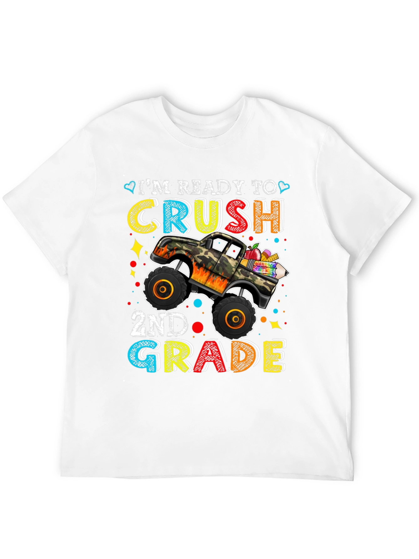 Ready to Crush 2nd Grade Monster Truck Tee