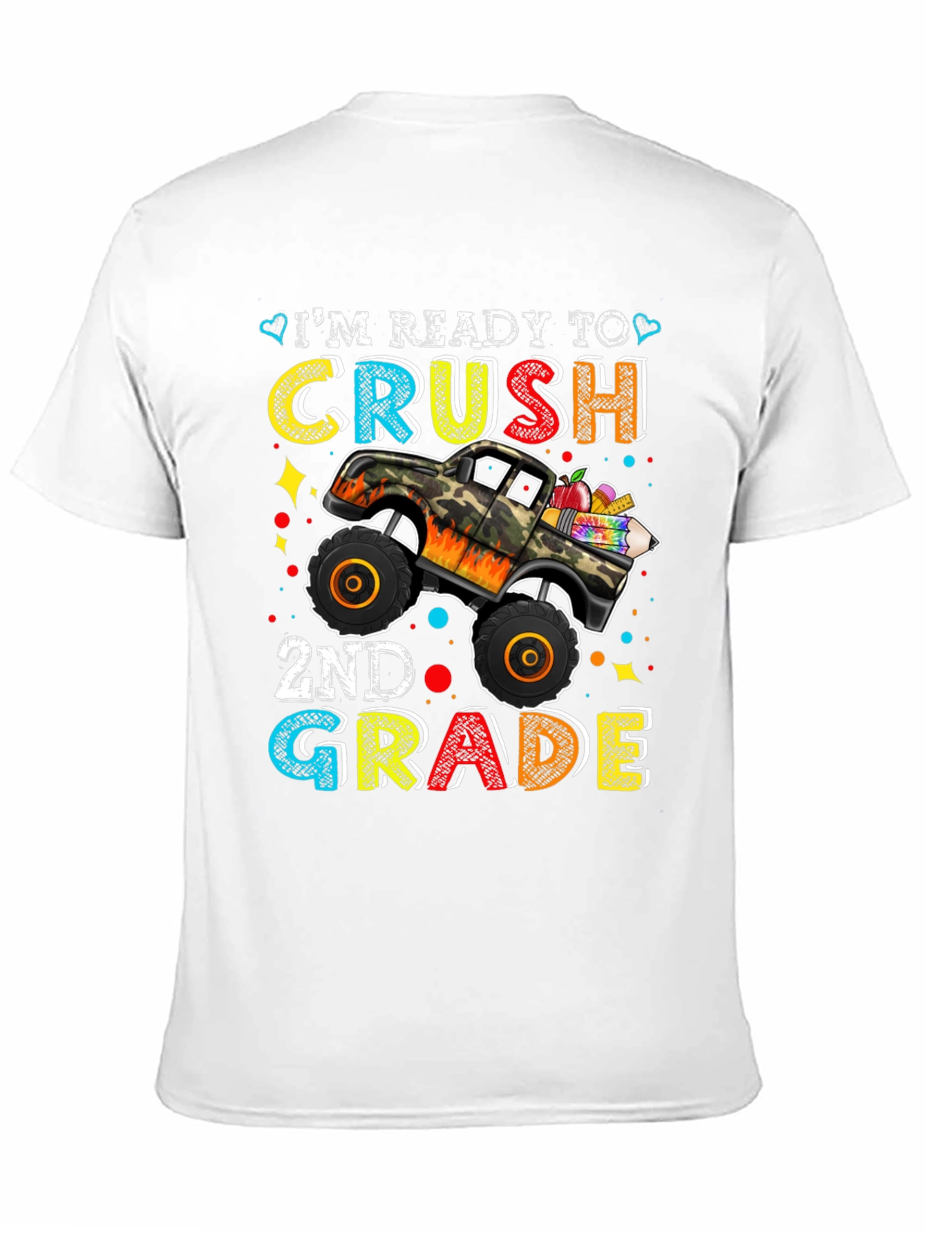 Ready to Crush 2nd Grade Monster Truck Tee