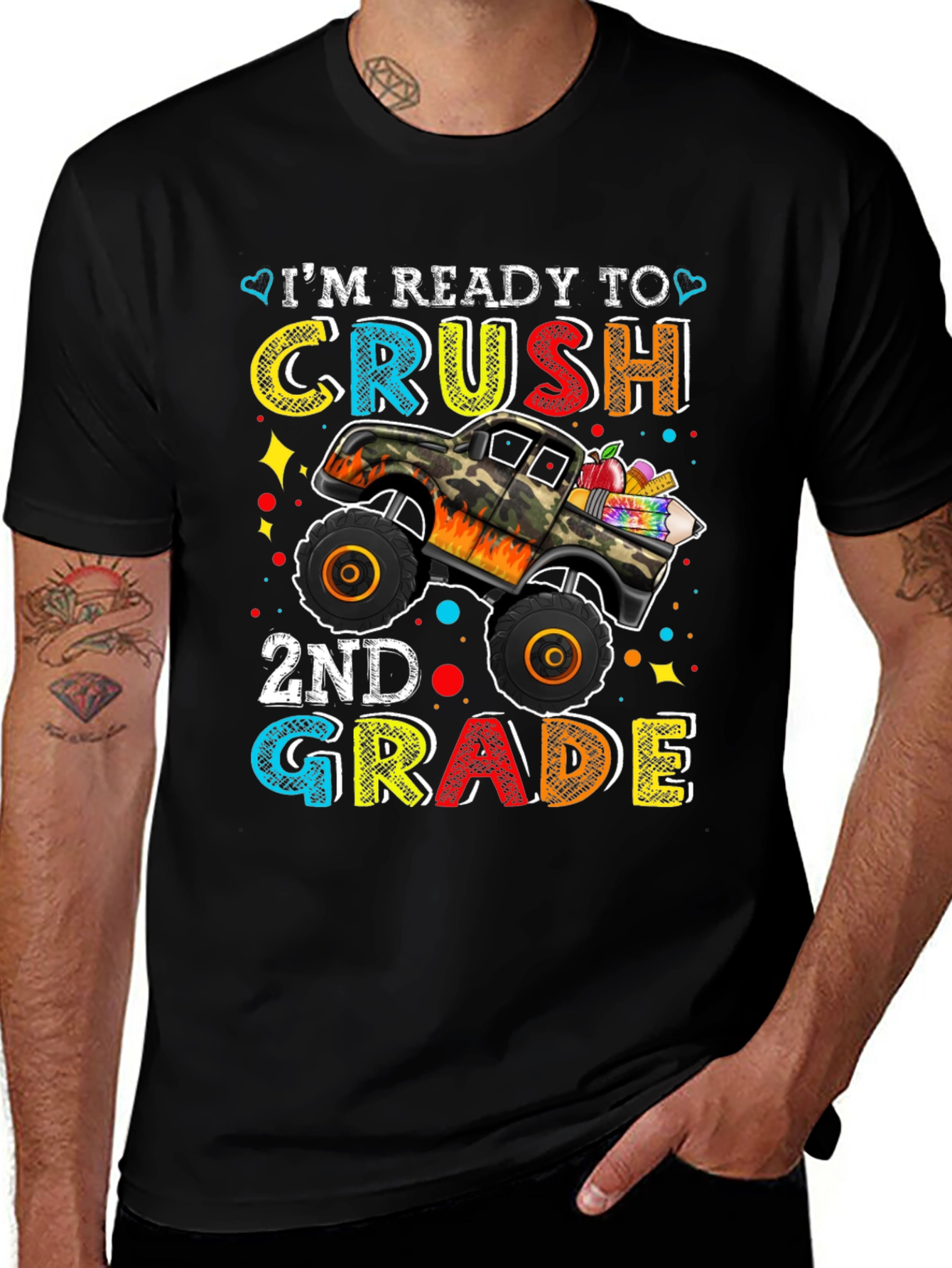 Ready to Crush 2nd Grade Monster Truck Tee