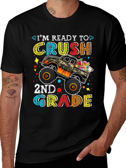 Ready to Crush 2nd Grade Monster Truck Tee