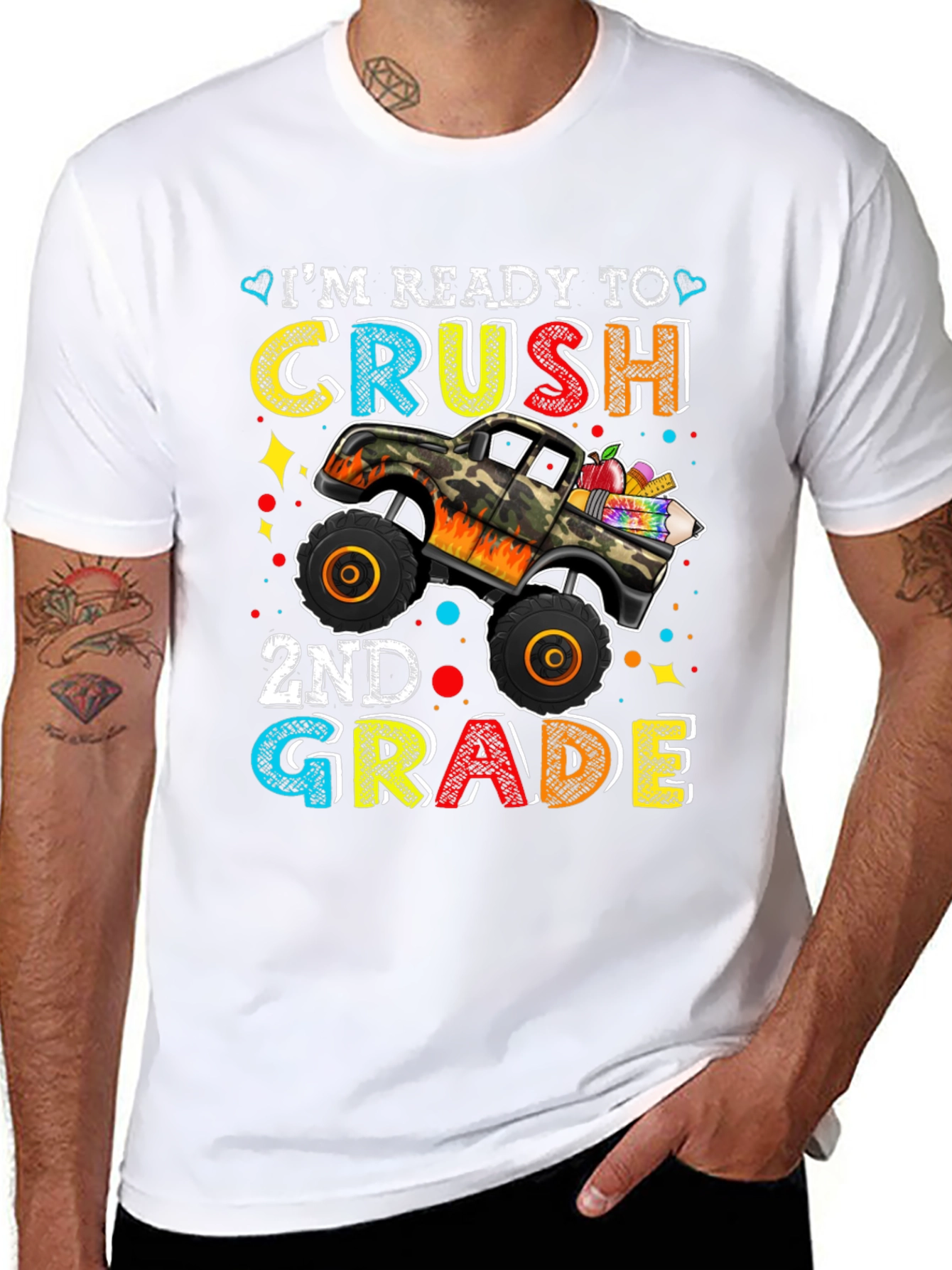 Ready to Crush 2nd Grade Monster Truck Tee