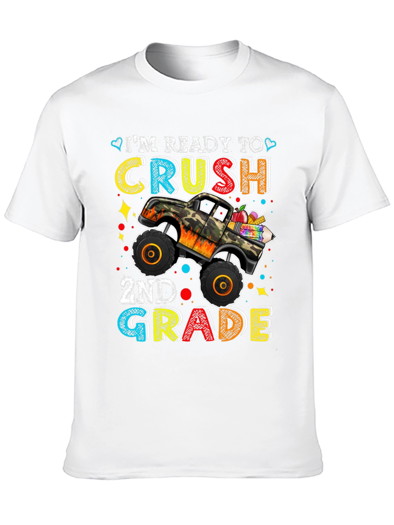 Ready to Crush 2nd Grade Monster Truck Tee