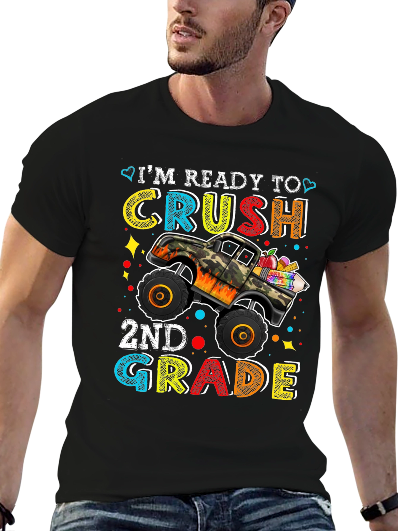 Ready to Crush 2nd Grade Monster Truck Tee