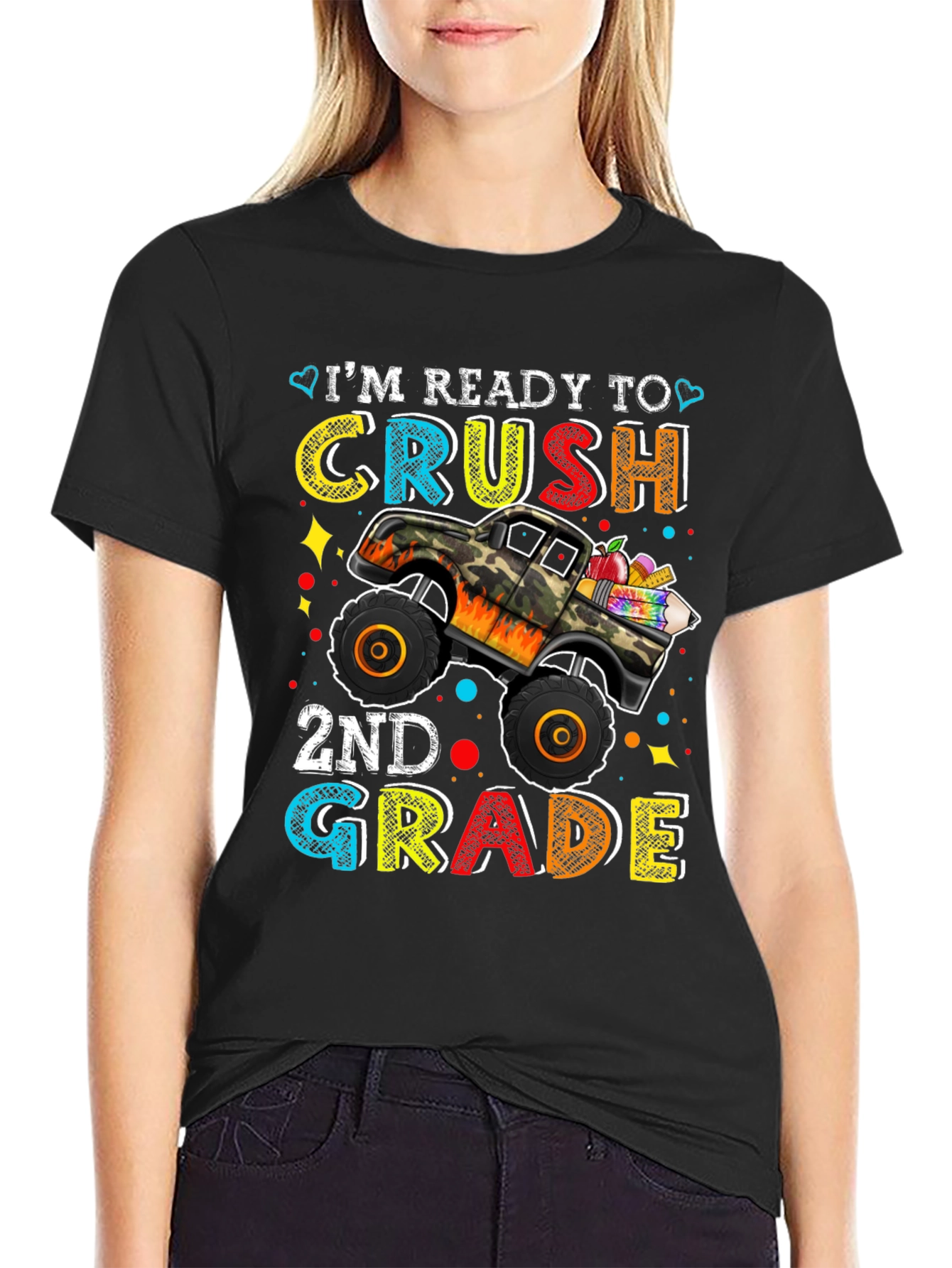 Ready to Crush 2nd Grade Monster Truck Tee