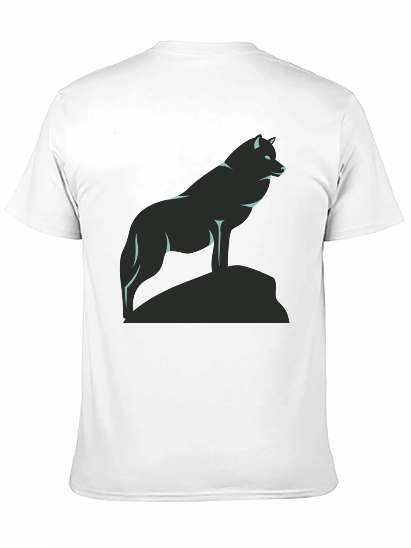Wolf Graphic Tee - Black Crew Neck