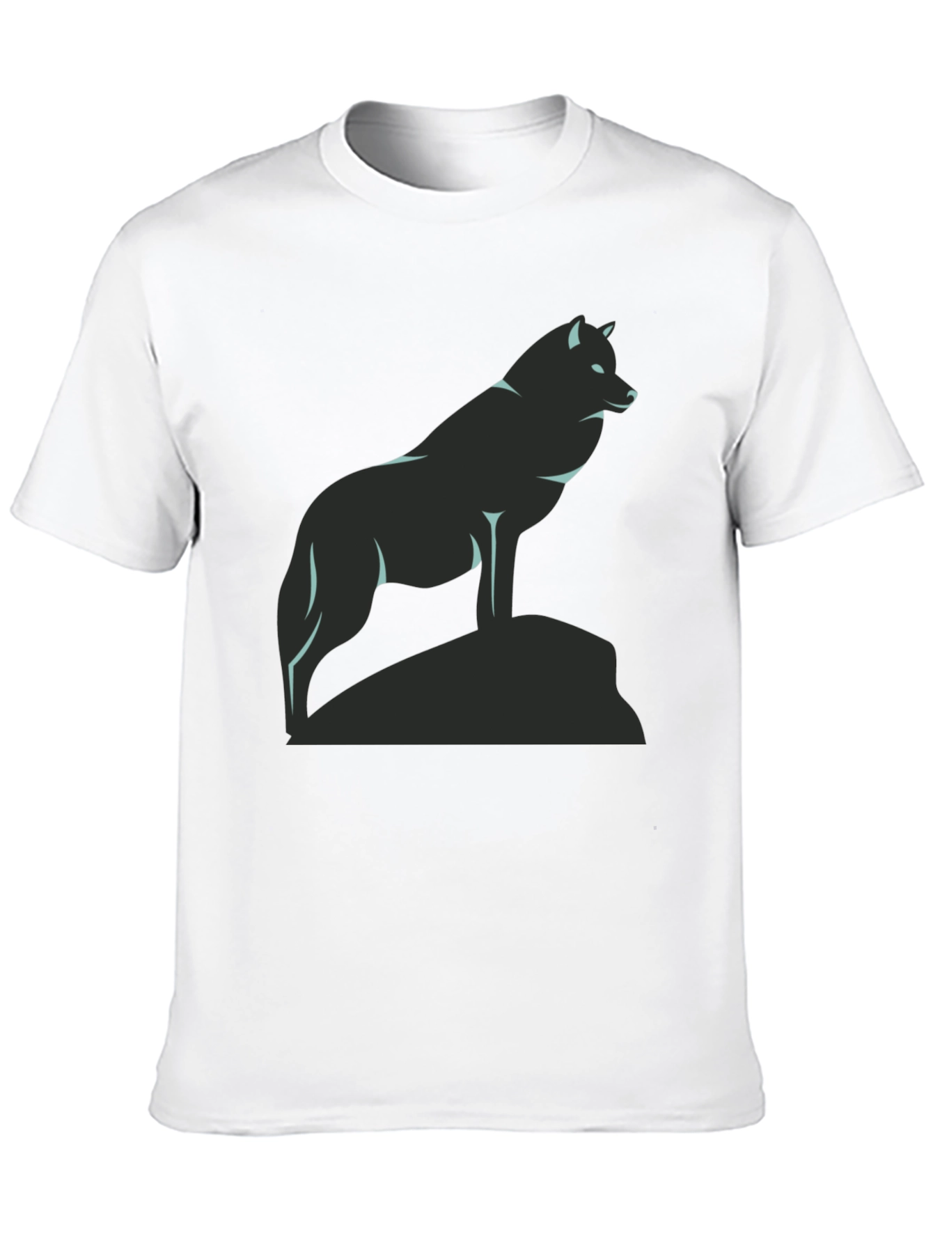 Wolf Graphic Tee - Black Crew Neck