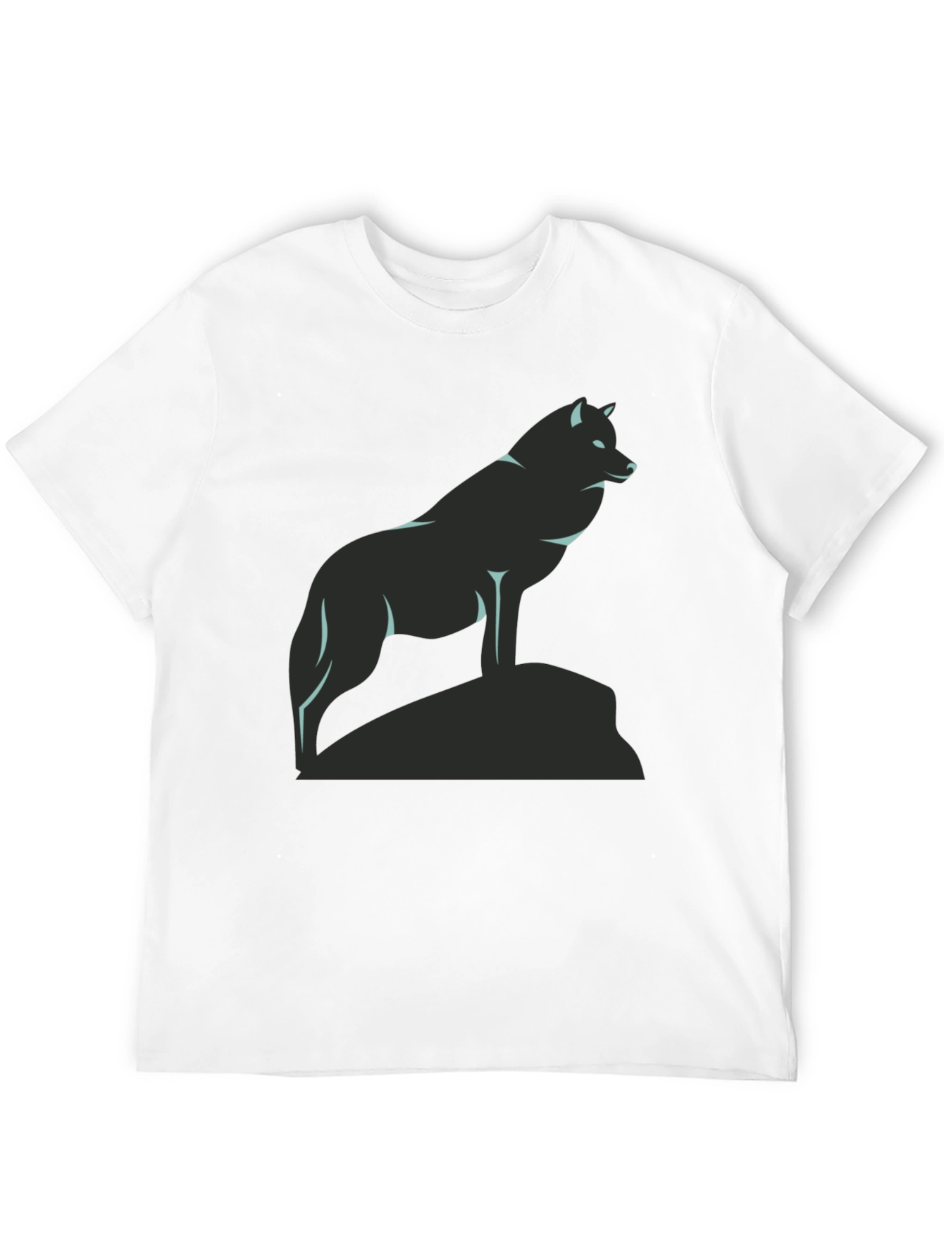 Wolf Graphic Tee - Black Crew Neck