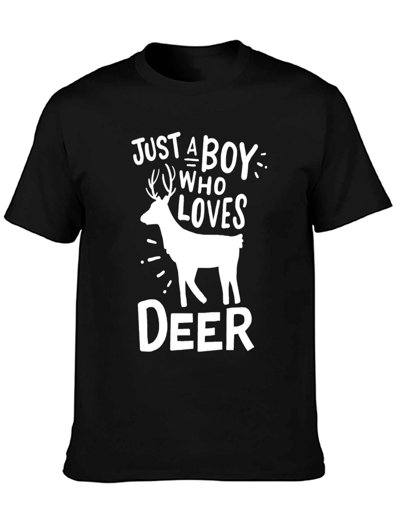 Just A Boy Who Loves Deer Graphic T-Shirt