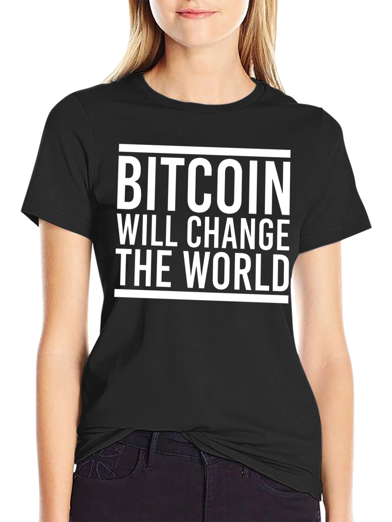 Bitcoin Will Change The World Black T-Shirt