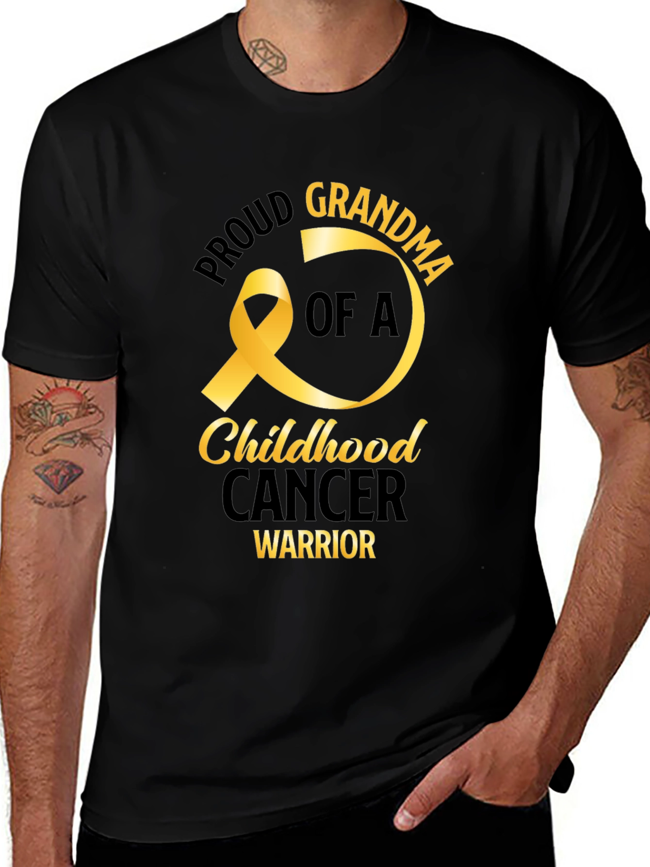 Proud Grandma Childhood Cancer Warrior T-Shirt