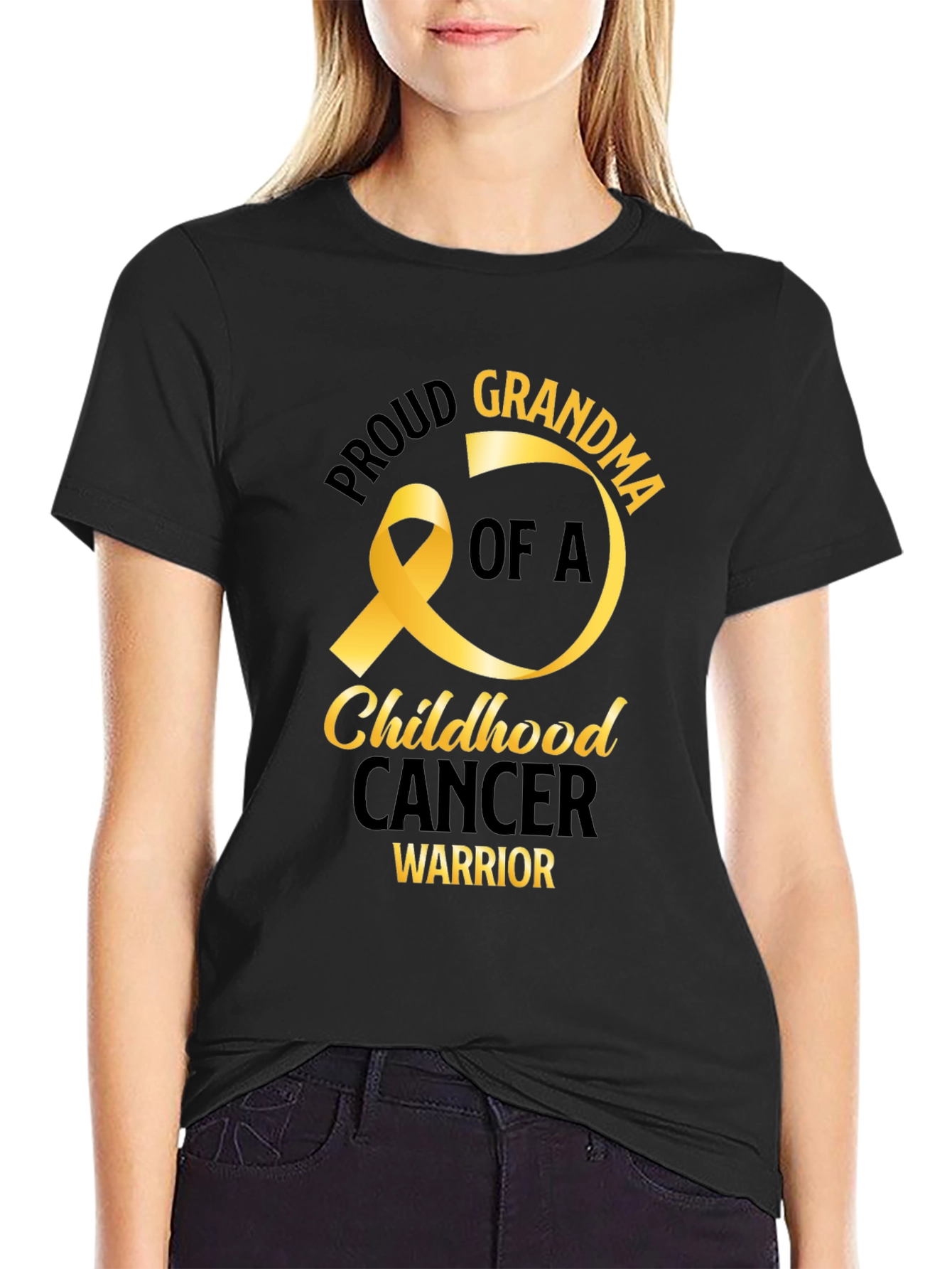 Proud Grandma Childhood Cancer Warrior T-Shirt
