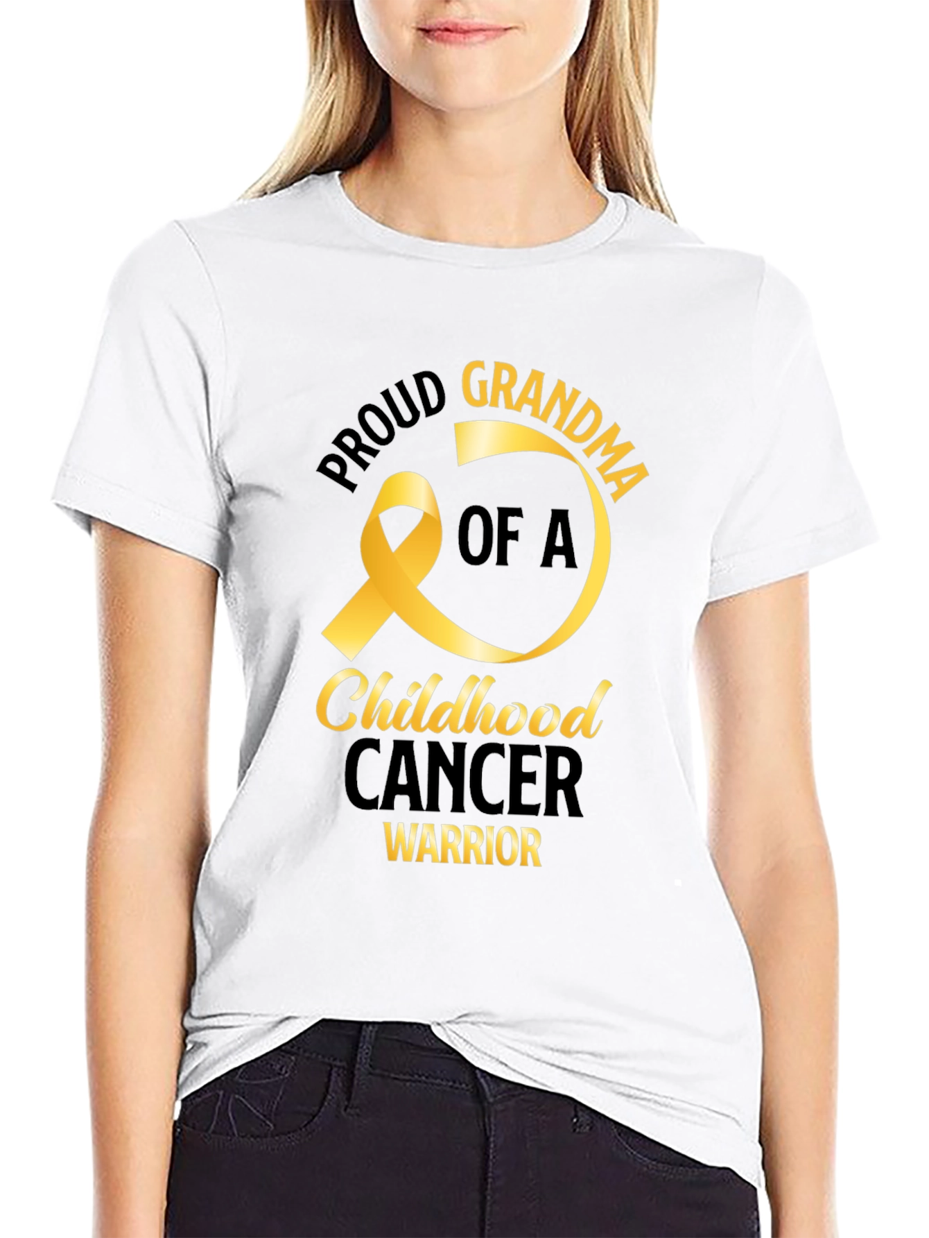Proud Grandma Childhood Cancer Warrior T-Shirt