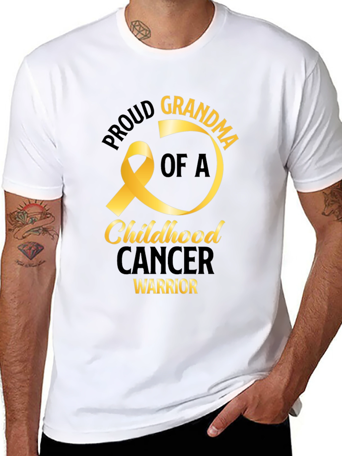 Proud Grandma Childhood Cancer Warrior T-Shirt