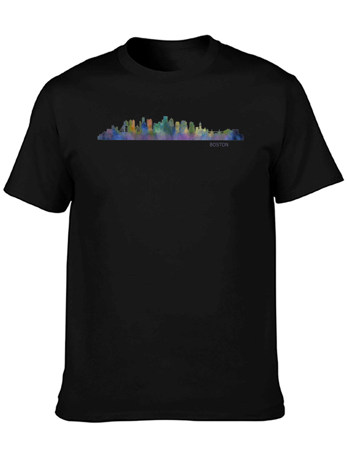 Boston Skyline Graphic Tee - Black