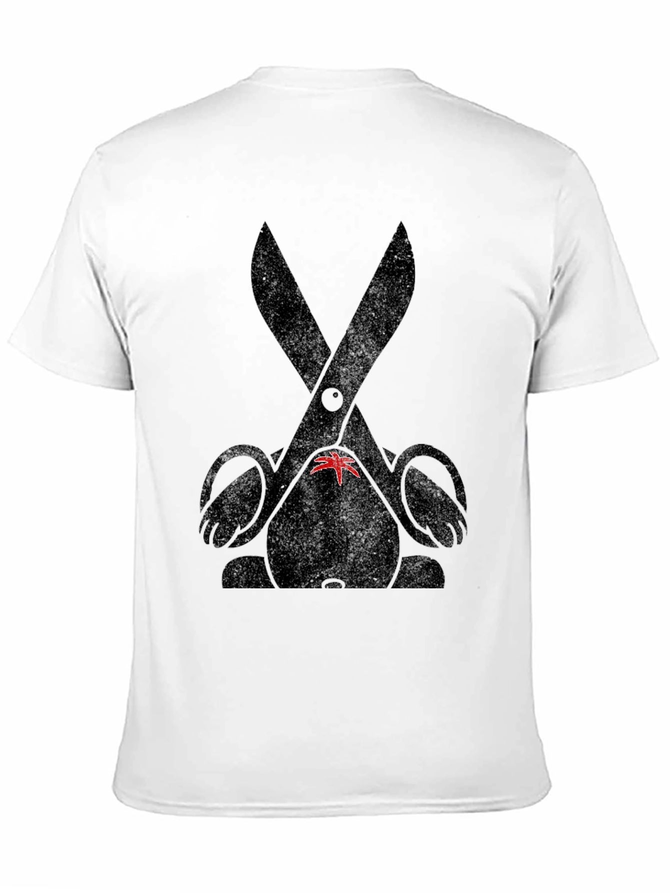 Bunny Scissors Graphic Tee - Unisex Black T-Shirt