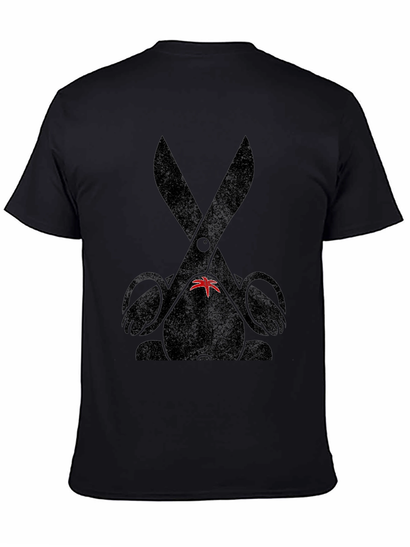 Bunny Scissors Graphic Tee - Unisex Black T-Shirt