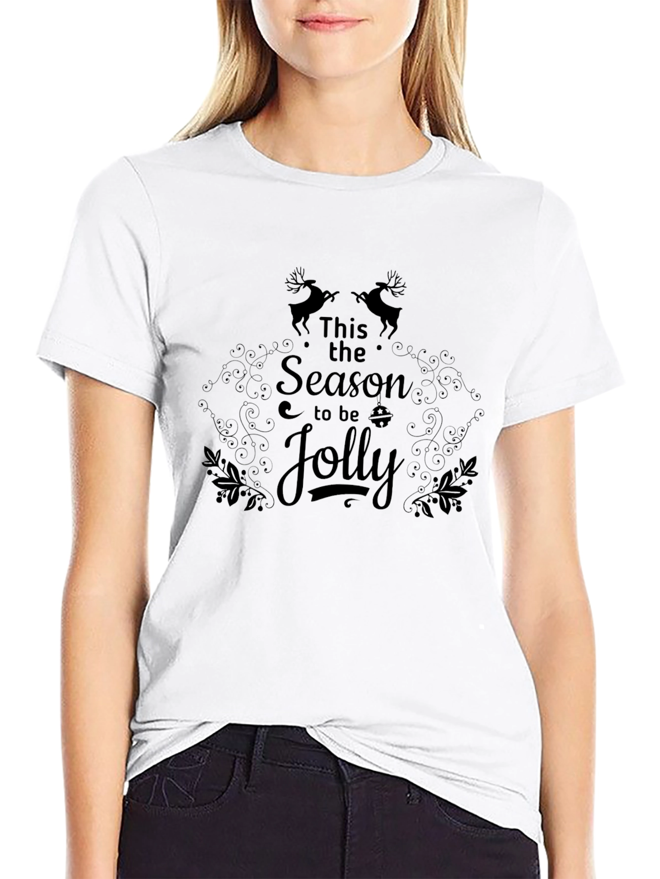 This the Season to be Jolly Black Graphic Tee