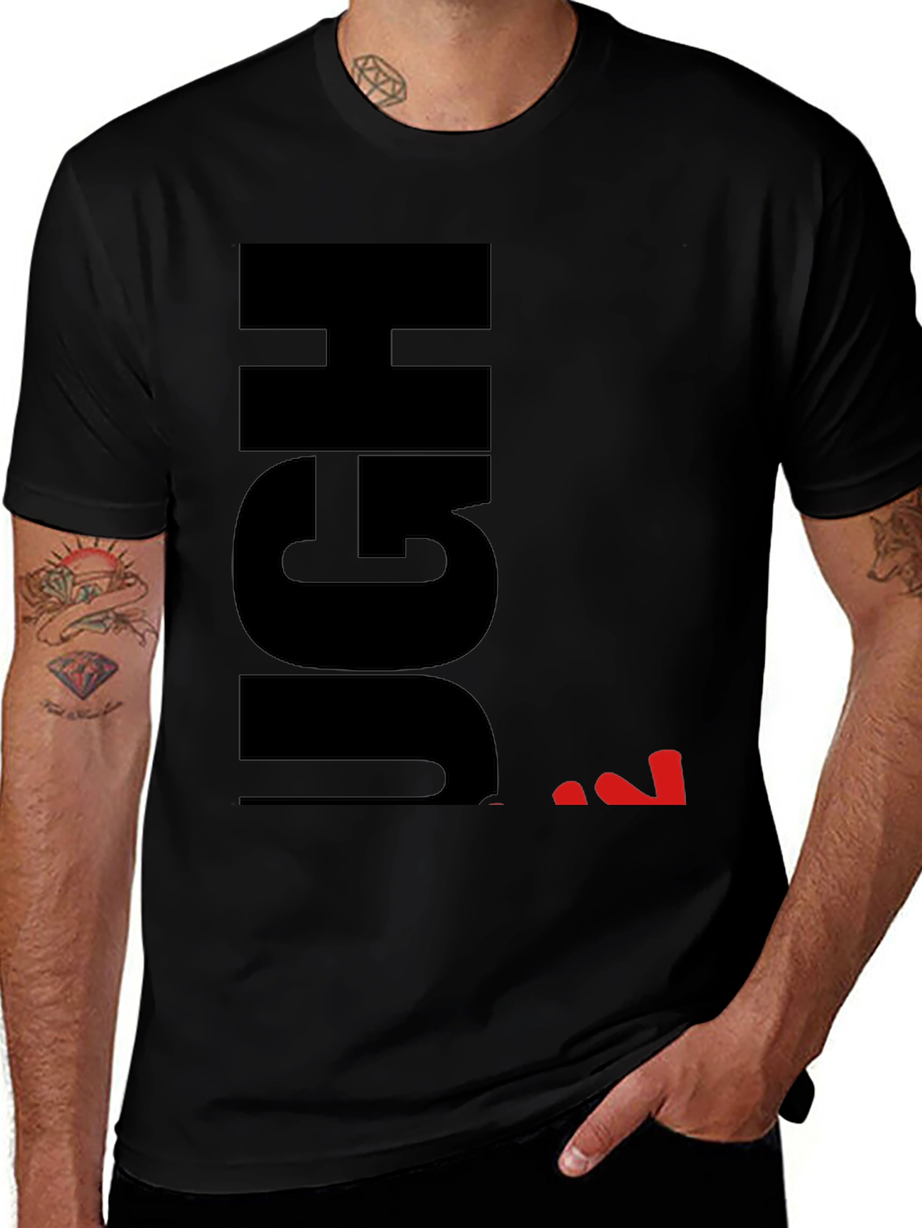Ugh Sarcastic Graphic T-Shirt - Black