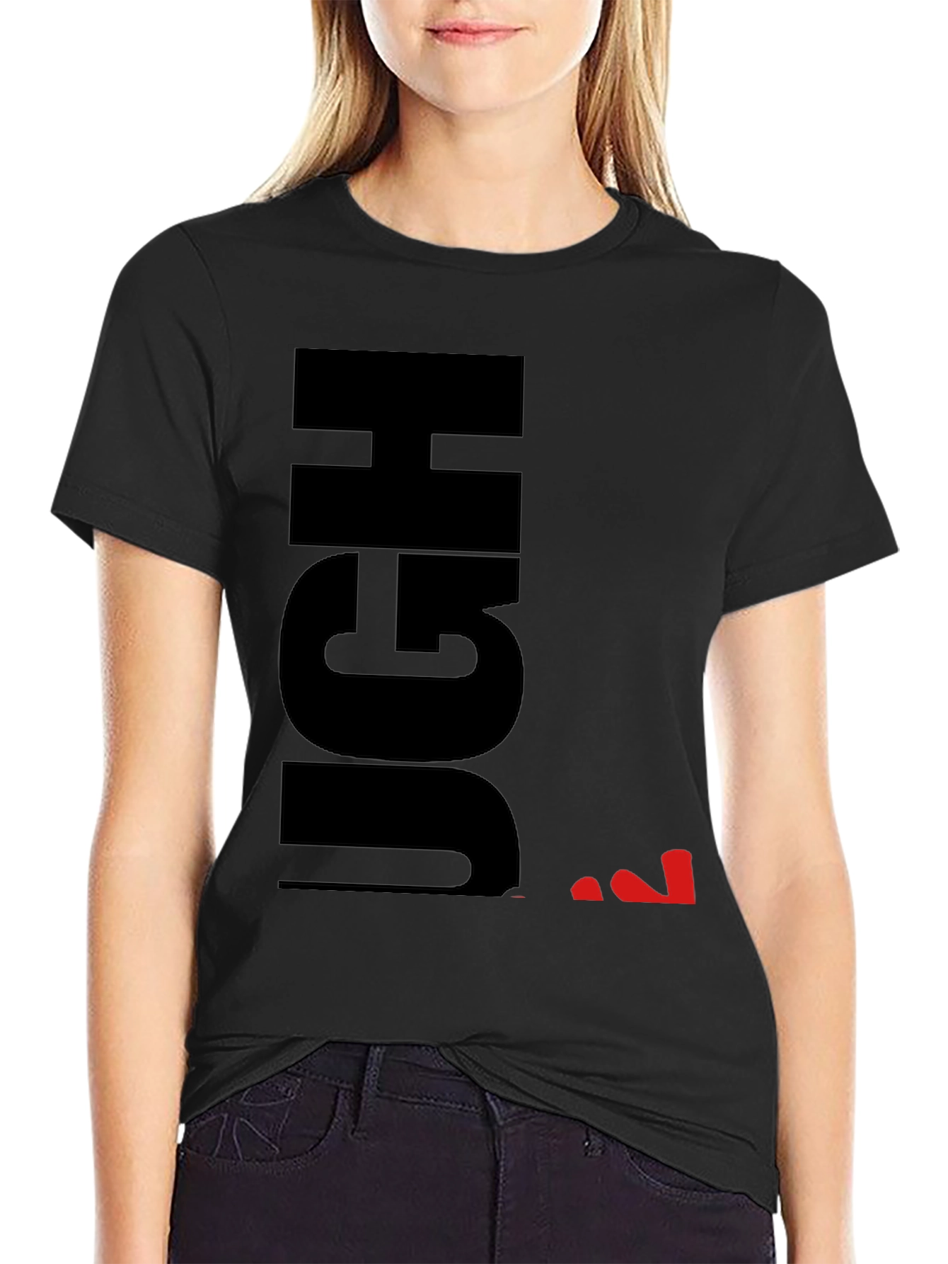 Ugh Sarcastic Graphic T-Shirt - Black