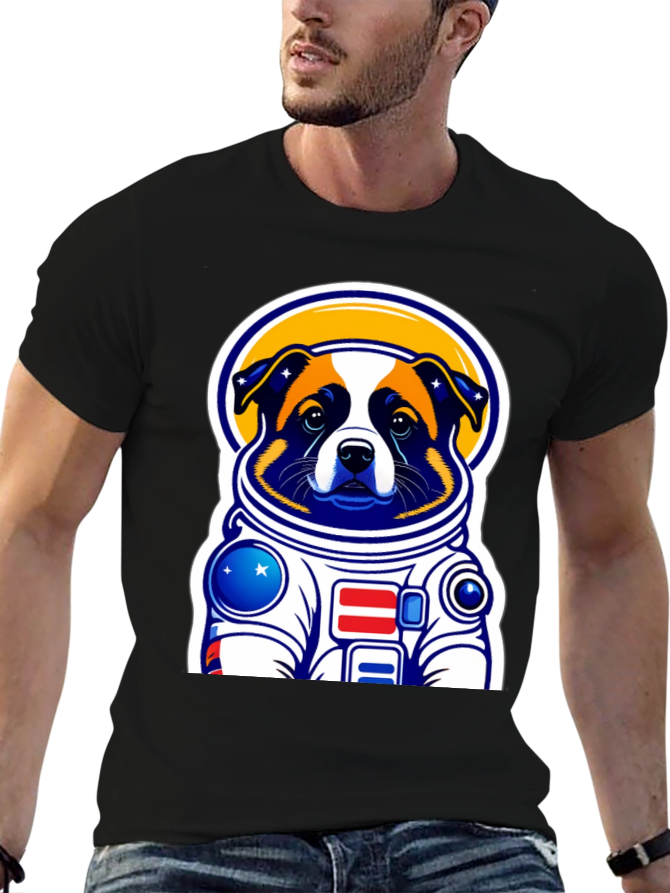 Dog Astronaut Graphic T-Shirt - Space Pup Tee