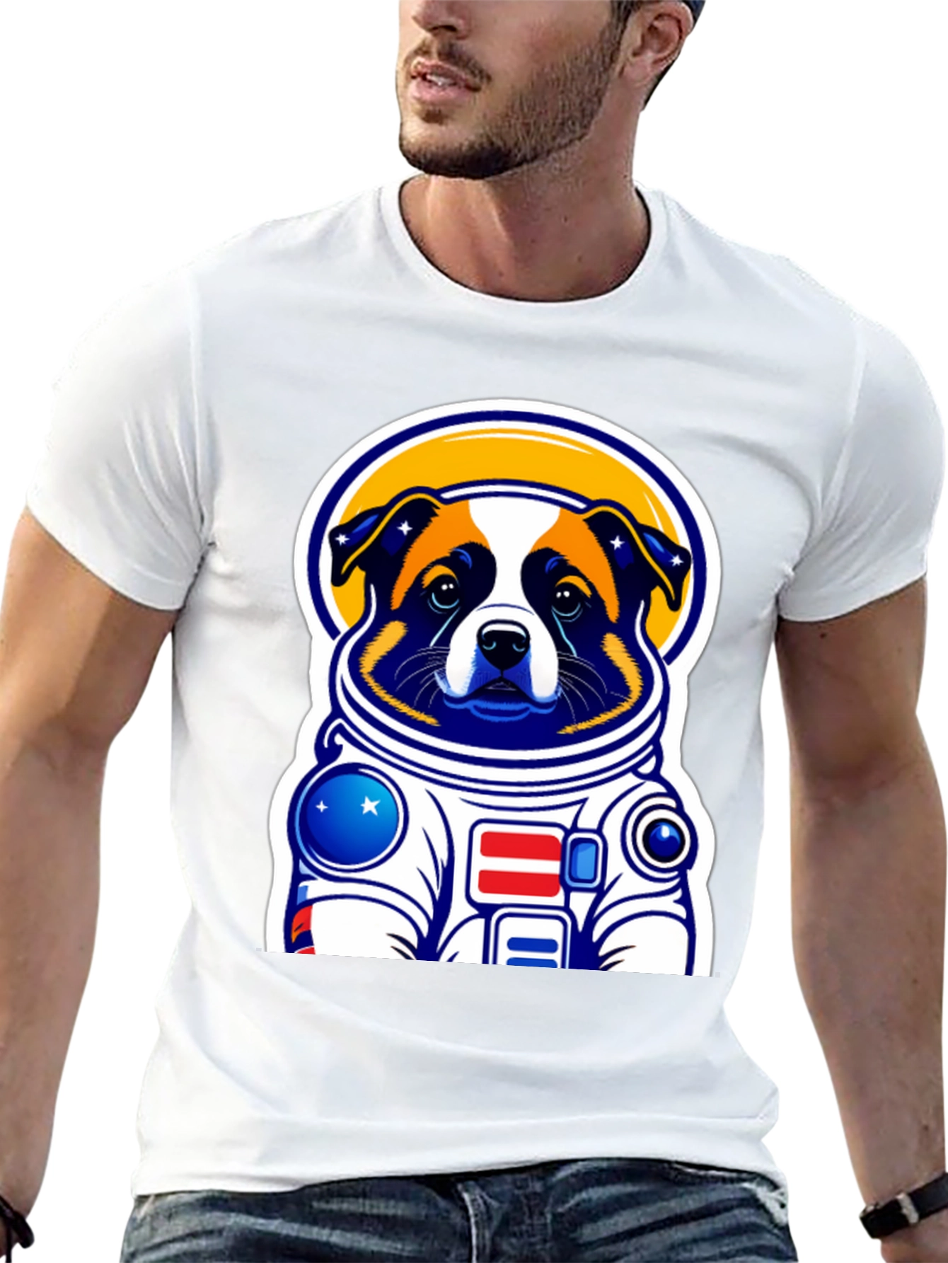 Dog Astronaut Graphic T-Shirt - Space Pup Tee