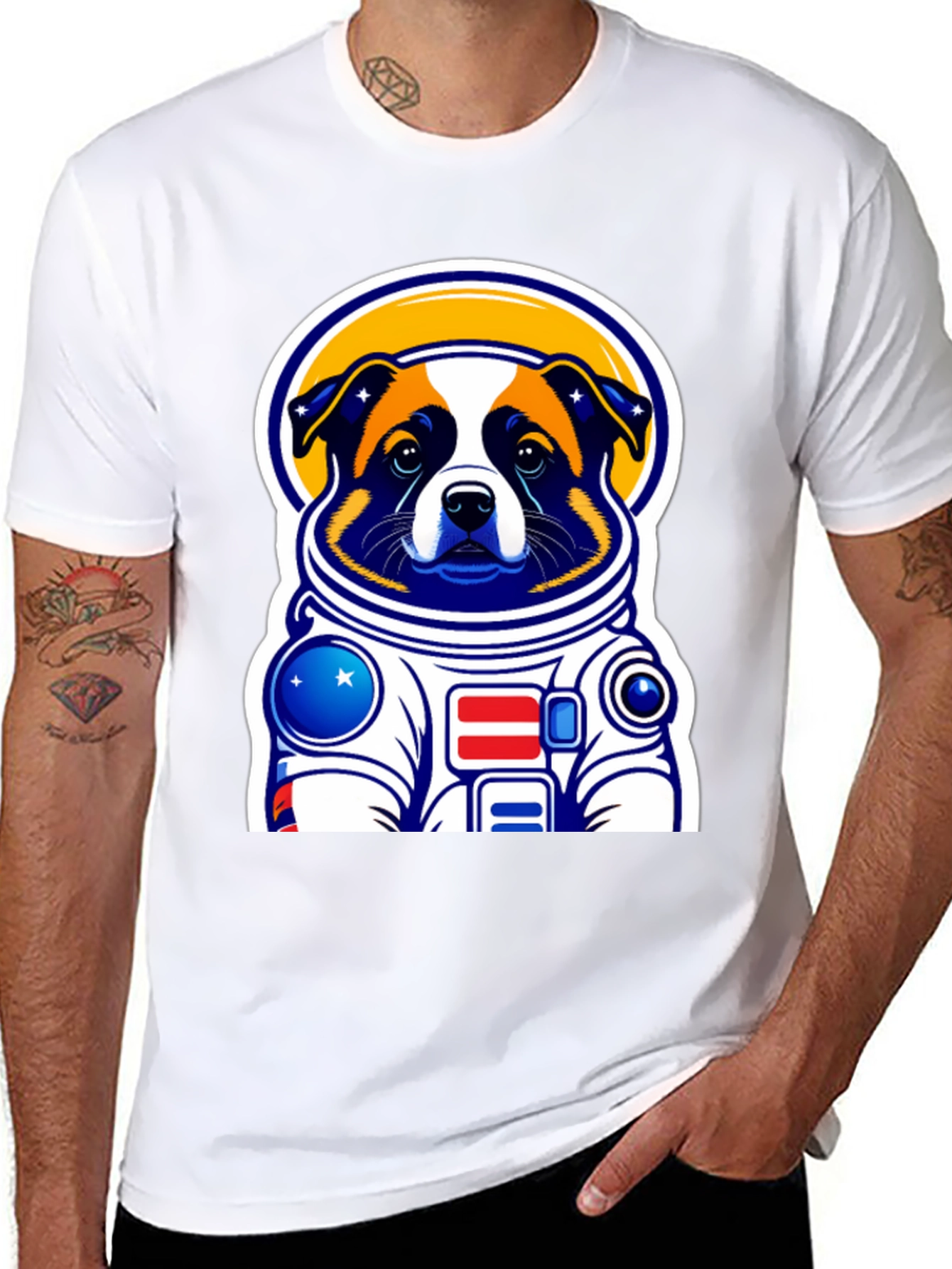 Dog Astronaut Graphic T-Shirt - Space Pup Tee