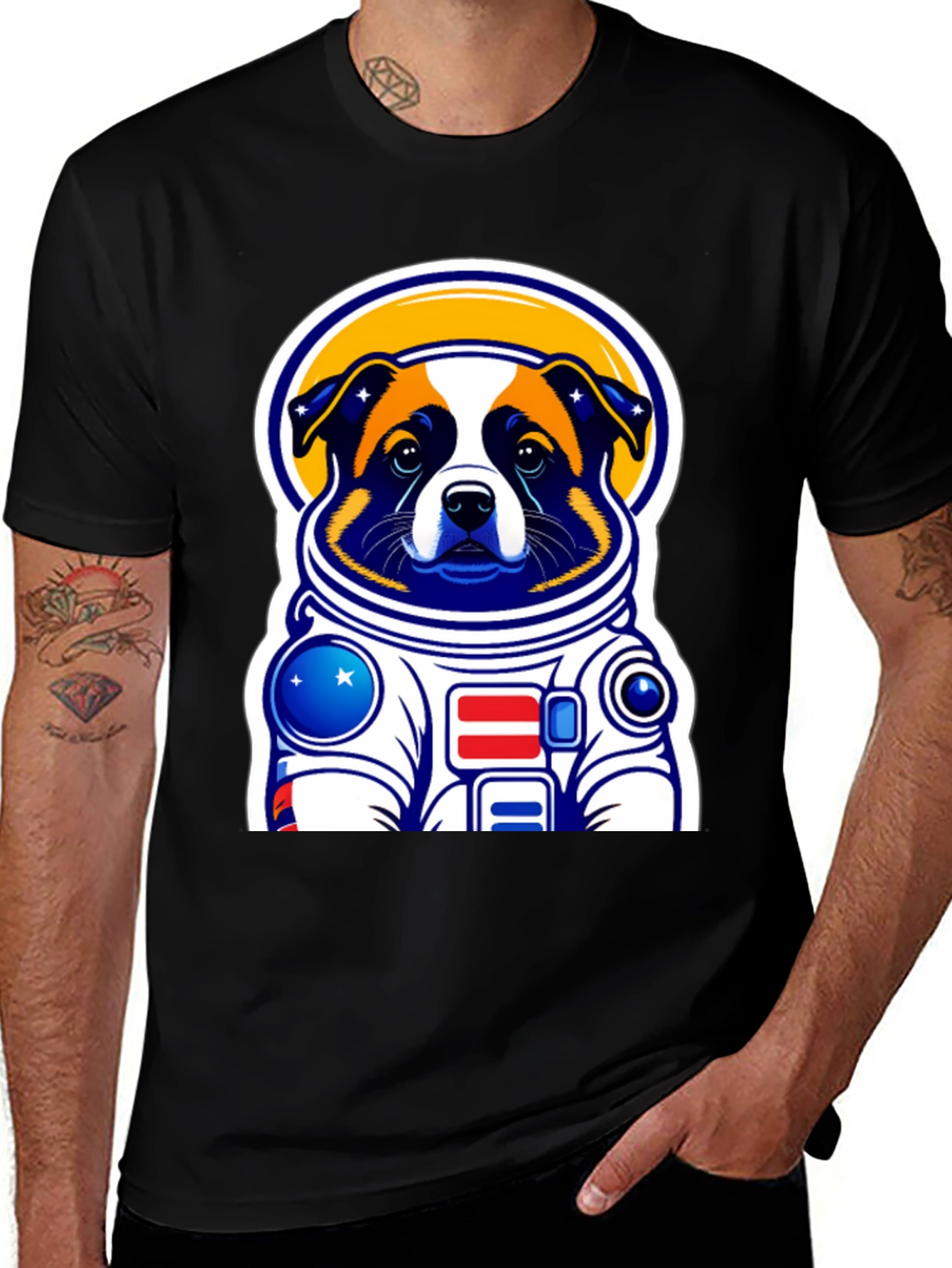 Dog Astronaut Graphic T-Shirt - Space Pup Tee