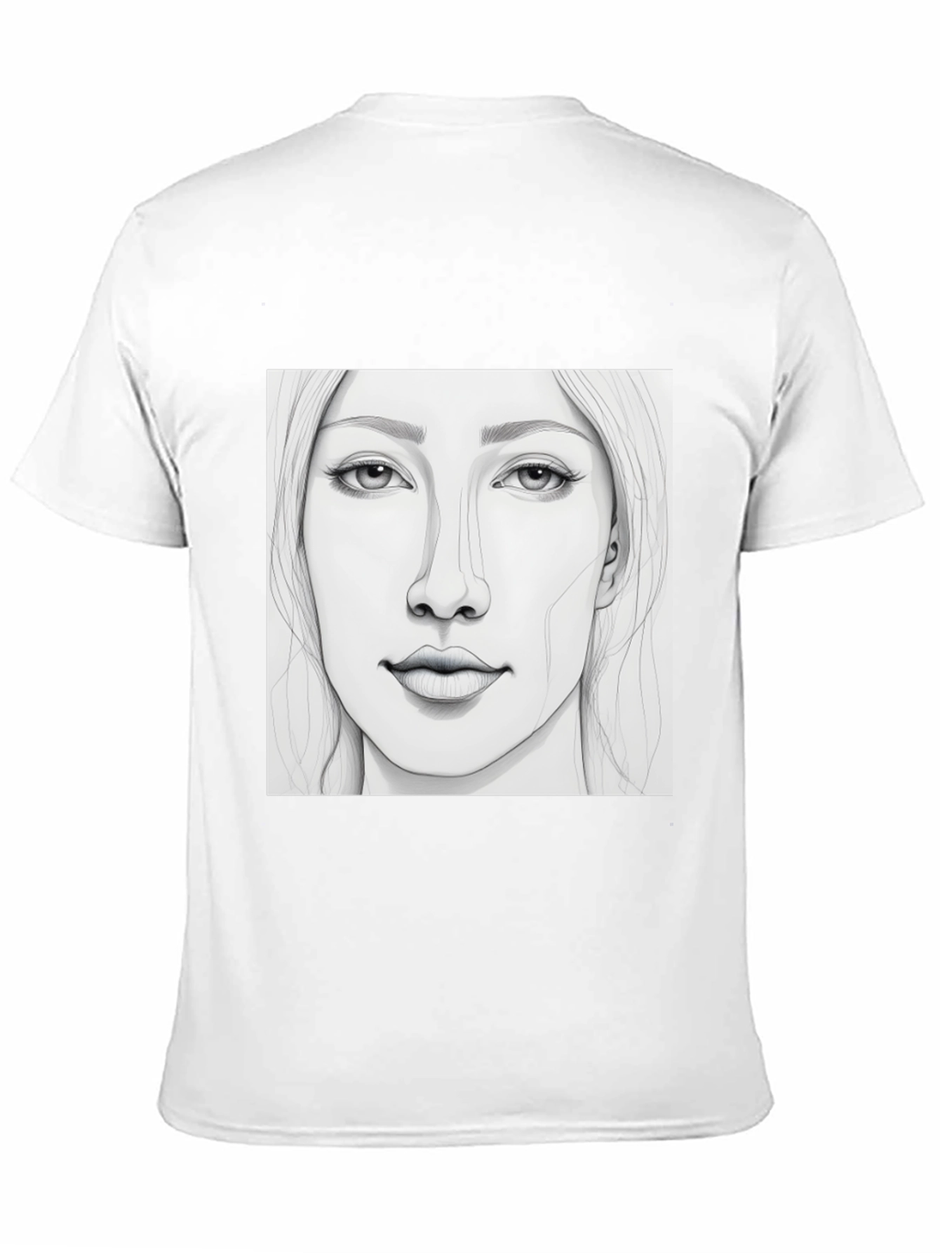 Sketch Portrait Black T-Shirt