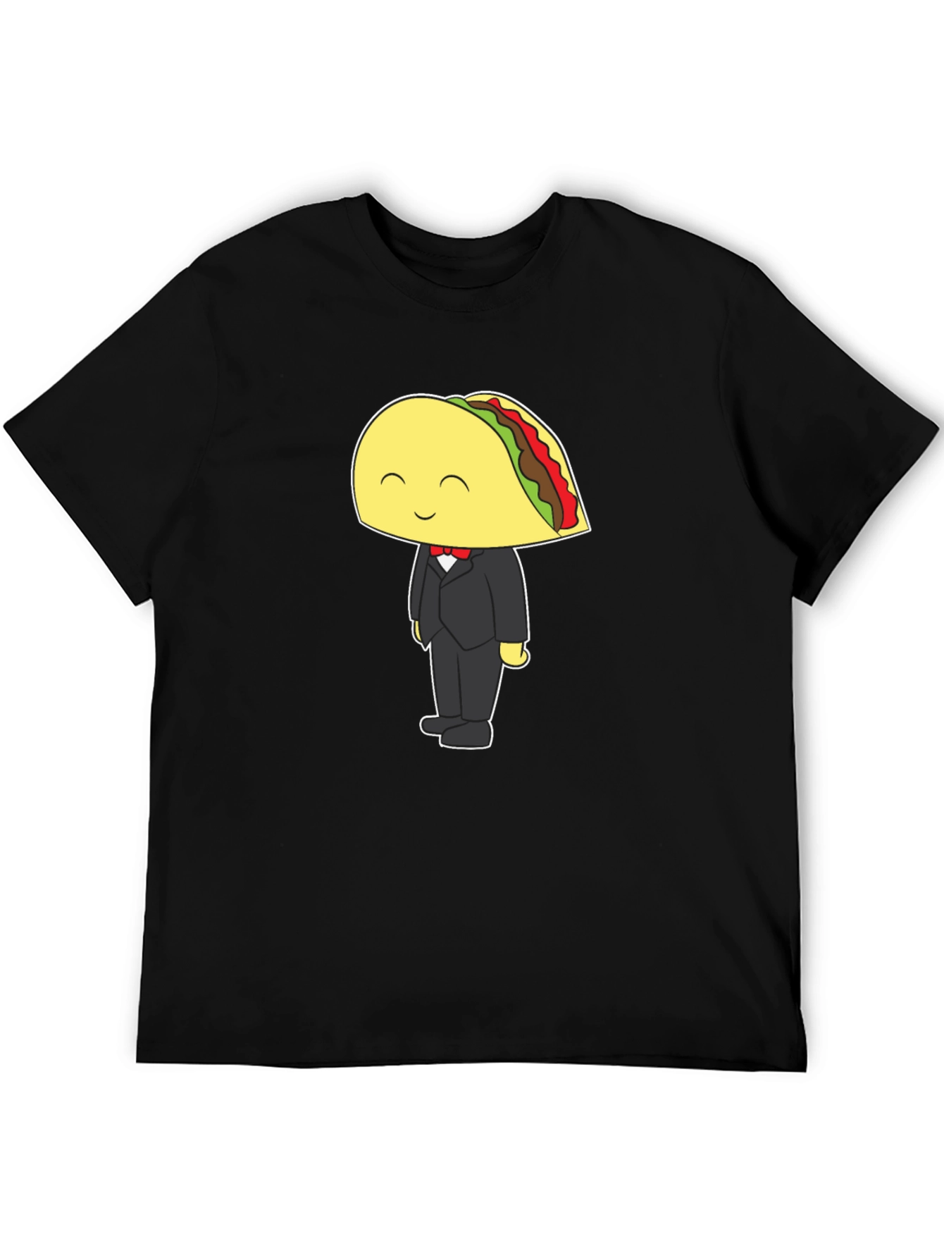 Taco Tuxedo Graphic Tee - Black Cotton T-Shirt