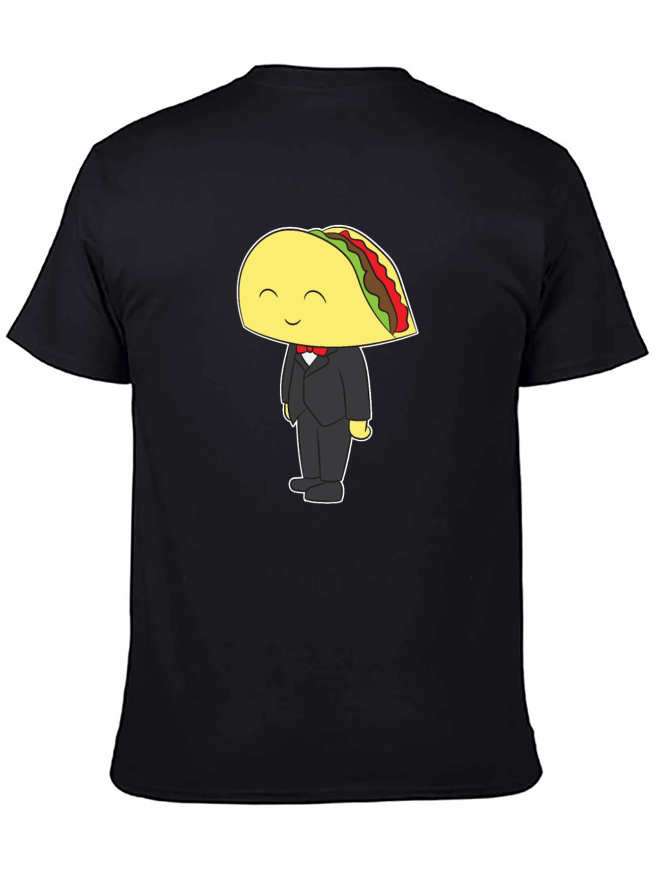 Taco Tuxedo Graphic Tee - Black Cotton T-Shirt