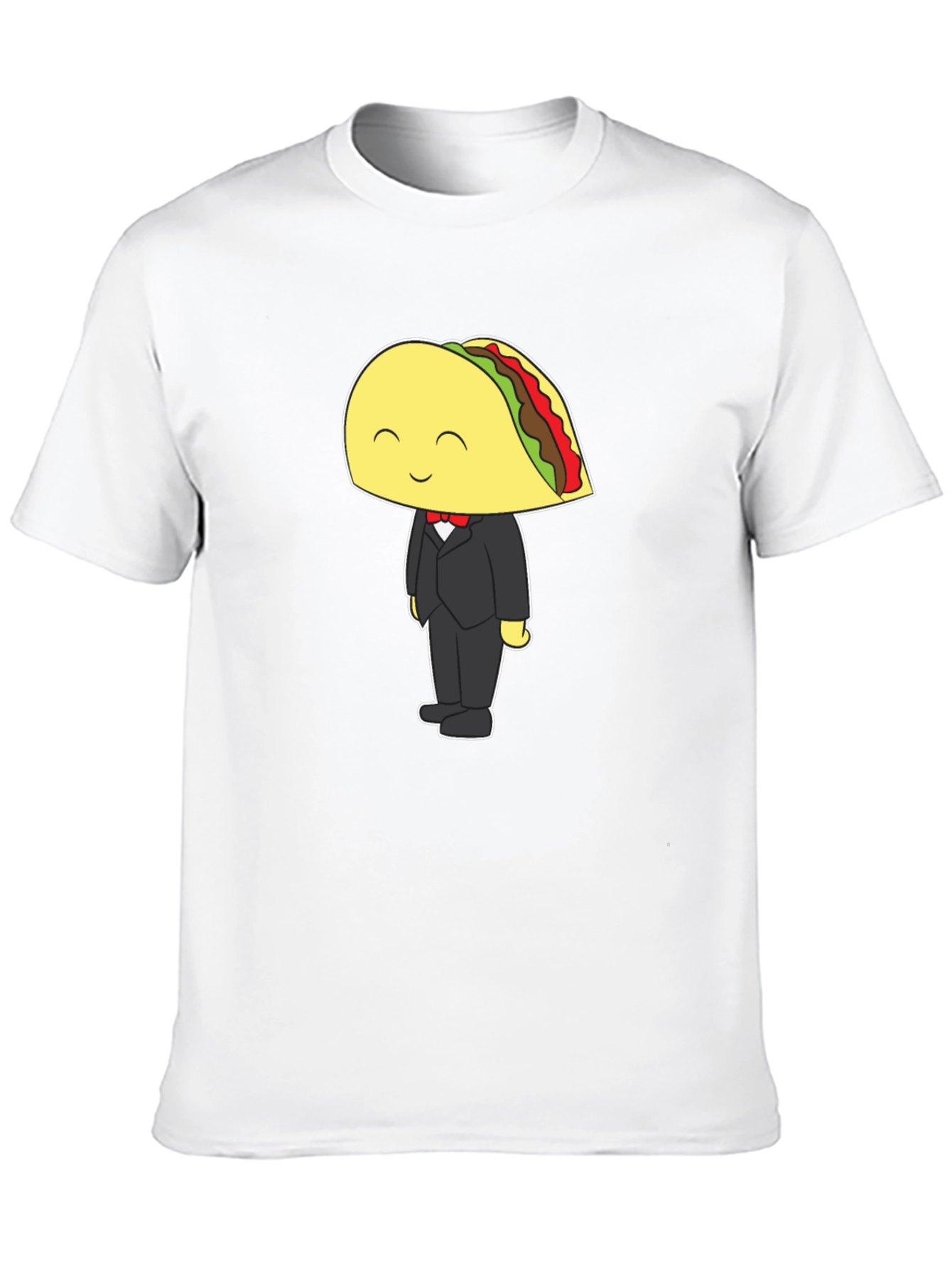 Taco Tuxedo Graphic Tee - Black Cotton T-Shirt
