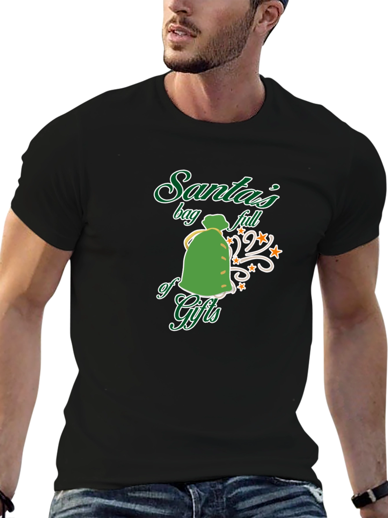 Santas Bag Full of Gifts Graphic T-Shirt