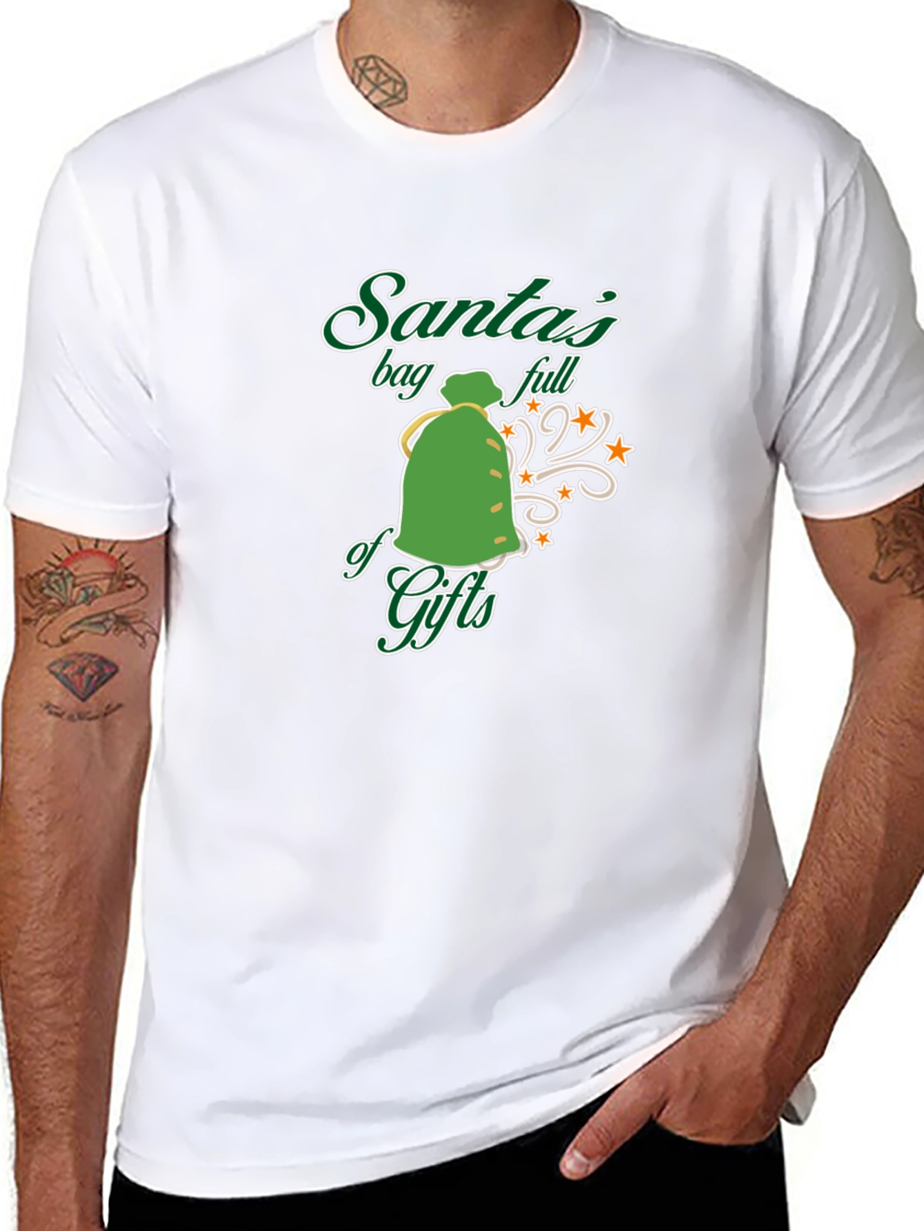 Santas Bag Full of Gifts Graphic T-Shirt