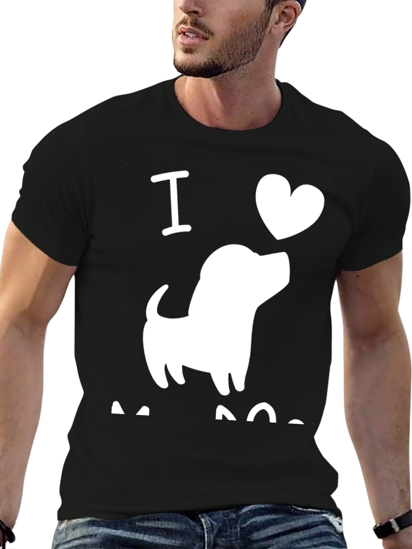I Love Dogs Black T-Shirt